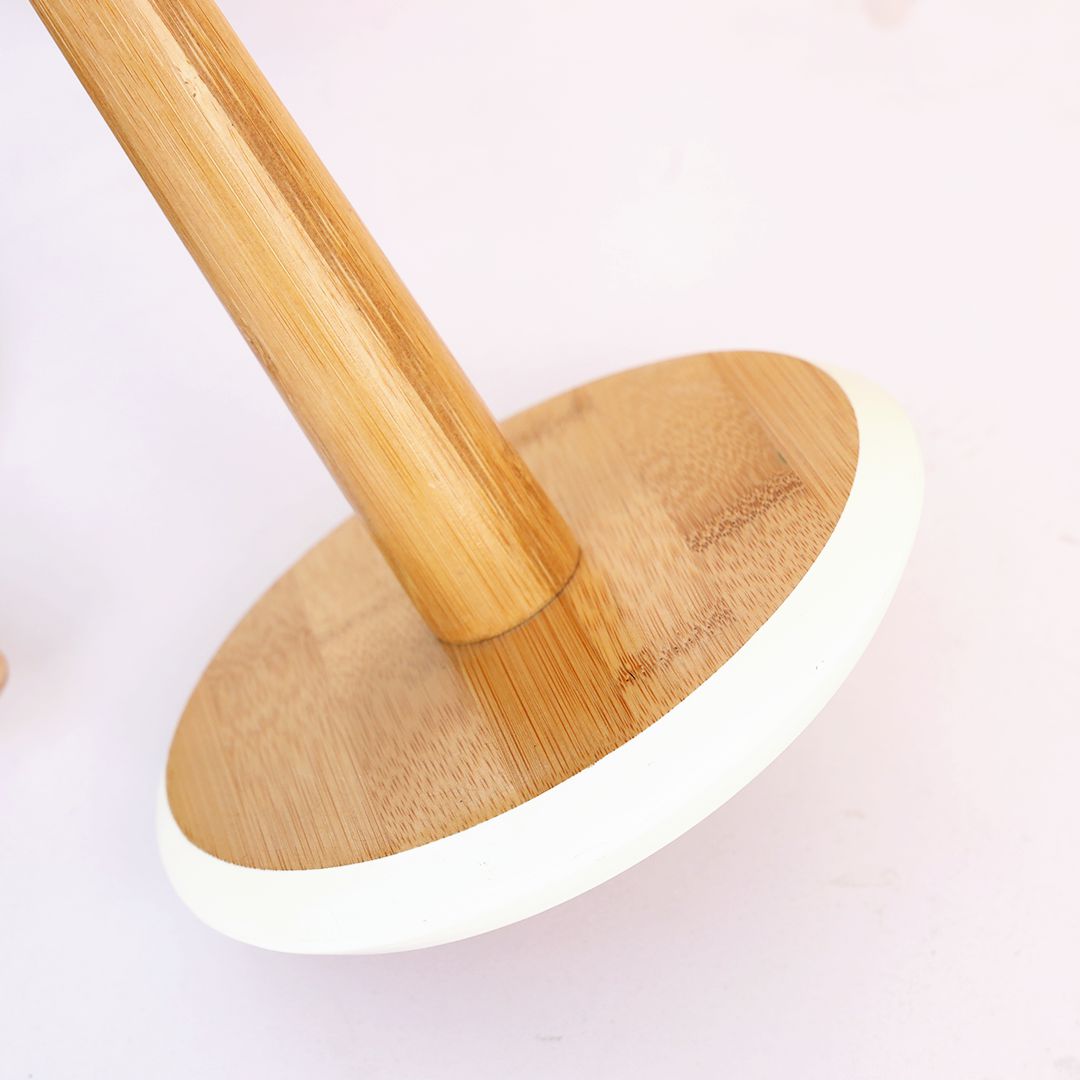 Tessie & Jessie Bamboo Wooden Tissue Roll Holde