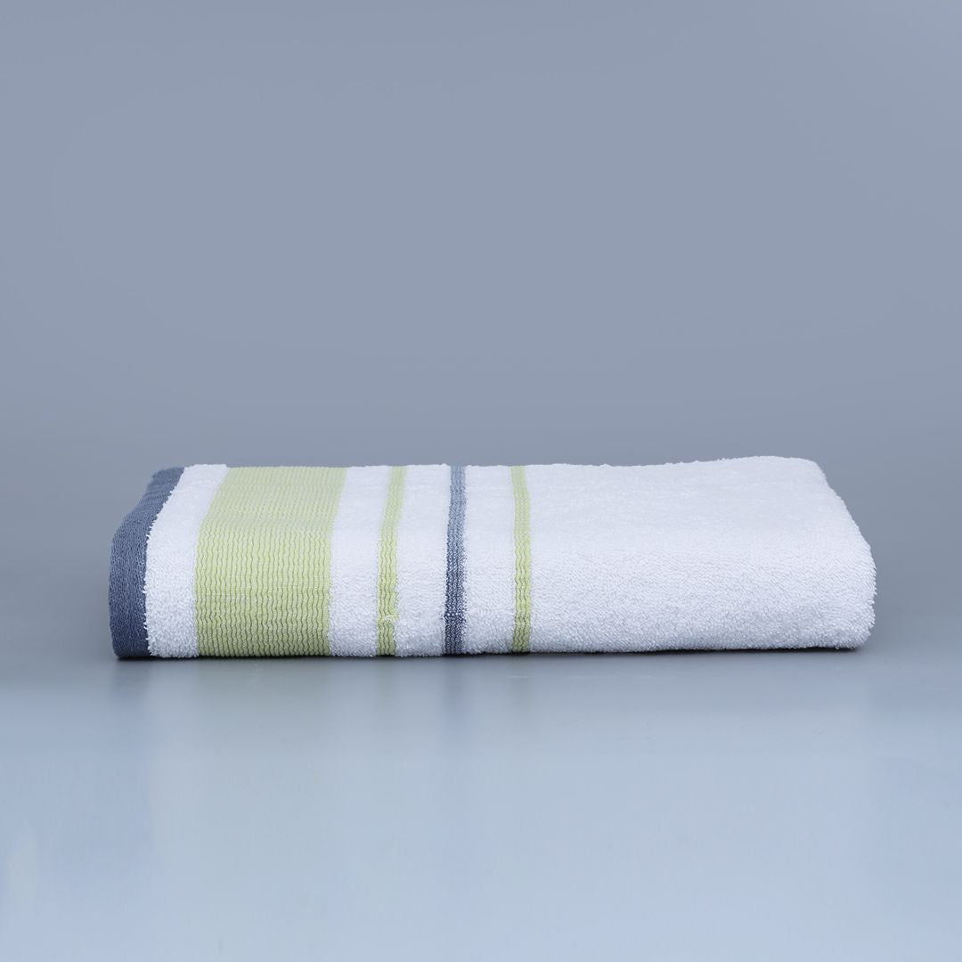 Super Soft Rainbow Stripes Bath Towels - Navy Blue Stripes
