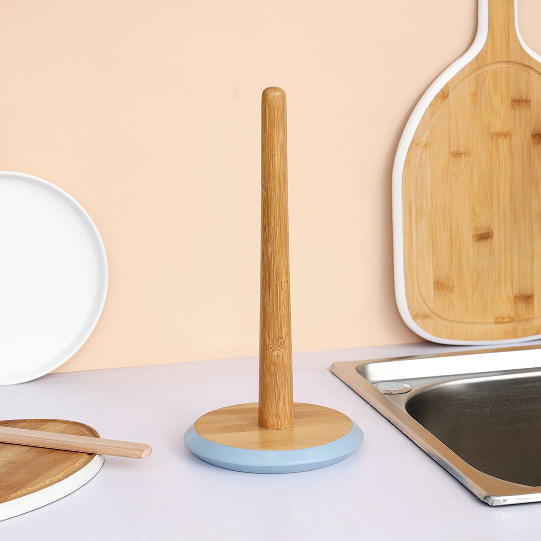 Tessie & Jessie Bamboo Wooden Tissue Roll Holde