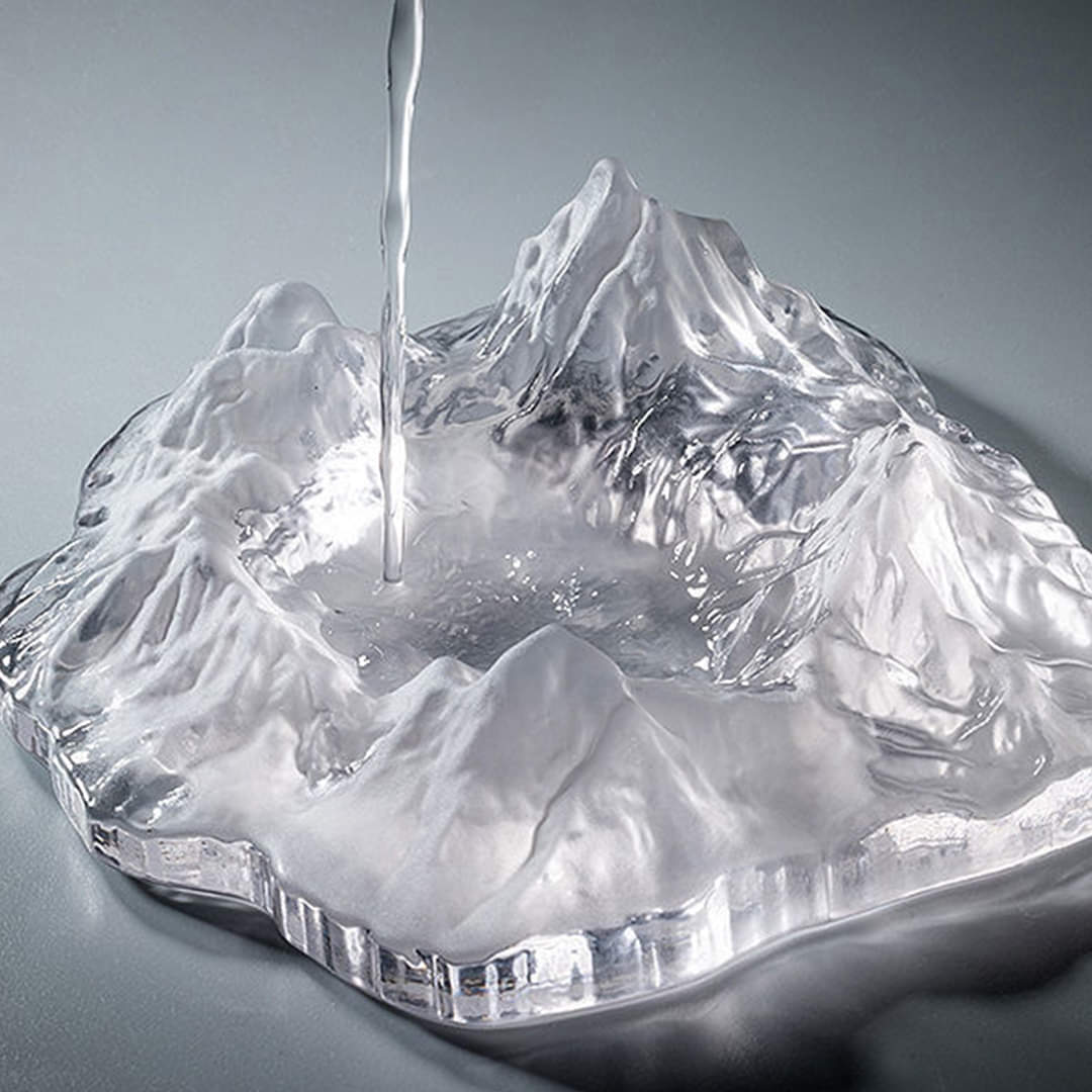 Ice Mount Crystal Trendy Glass Ashtray