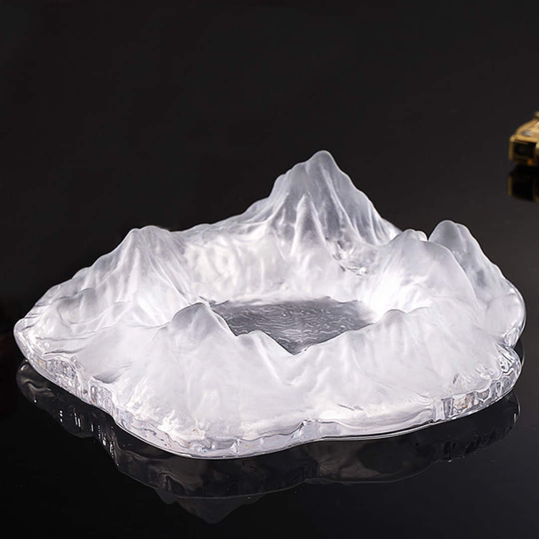 Ice Mount Crystal Trendy Glass Ashtray