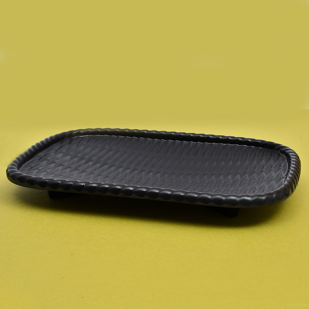 Melamine Serving Tray Black