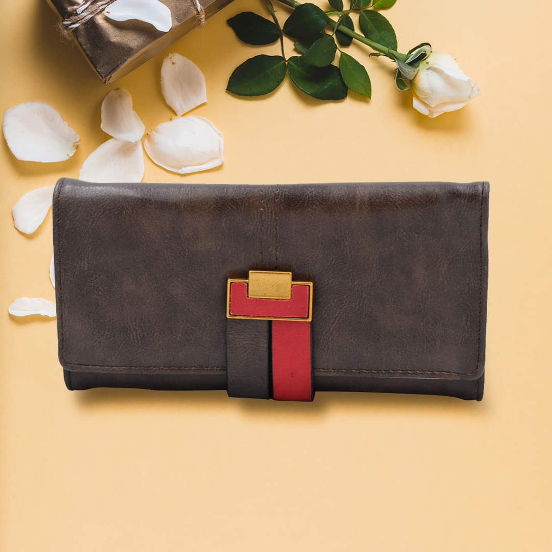 Designers Ladies Clutch Button Lock