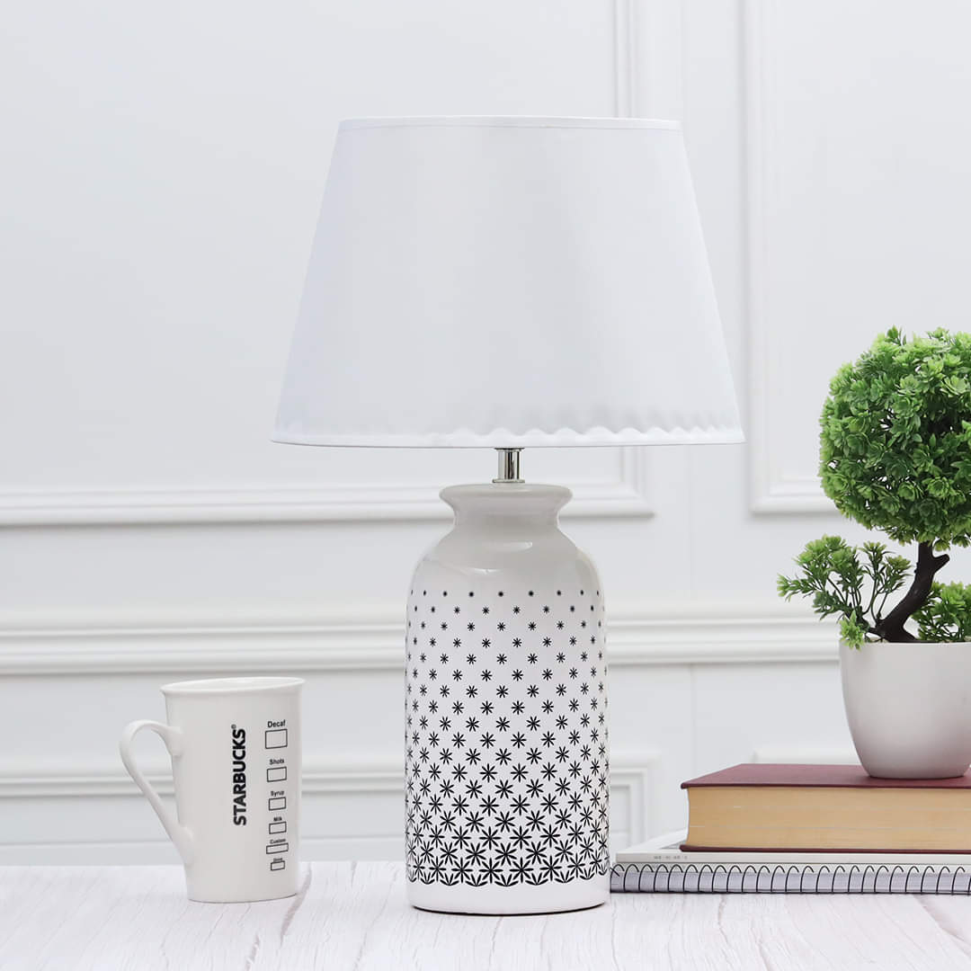 Novel Pattern Moderno Ceramic Electric Table Lamp