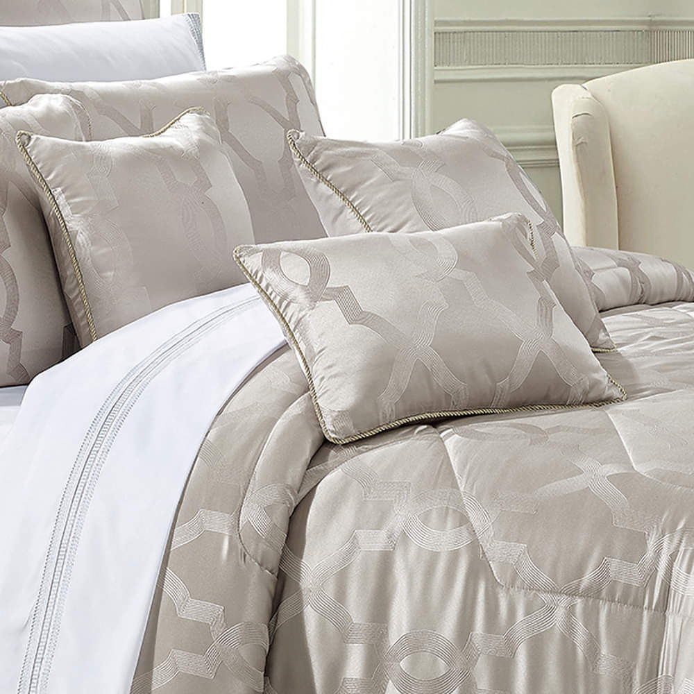 Jacquard Fabric Quilted Bedspread Set -1 Bedspread 2 Pillow covers (4327353712749)