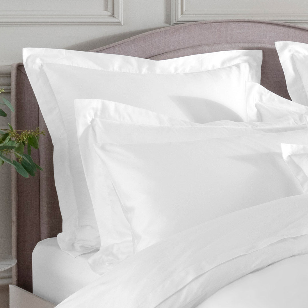 100% White Cotton Flat Sheet with Two Pillows Cases