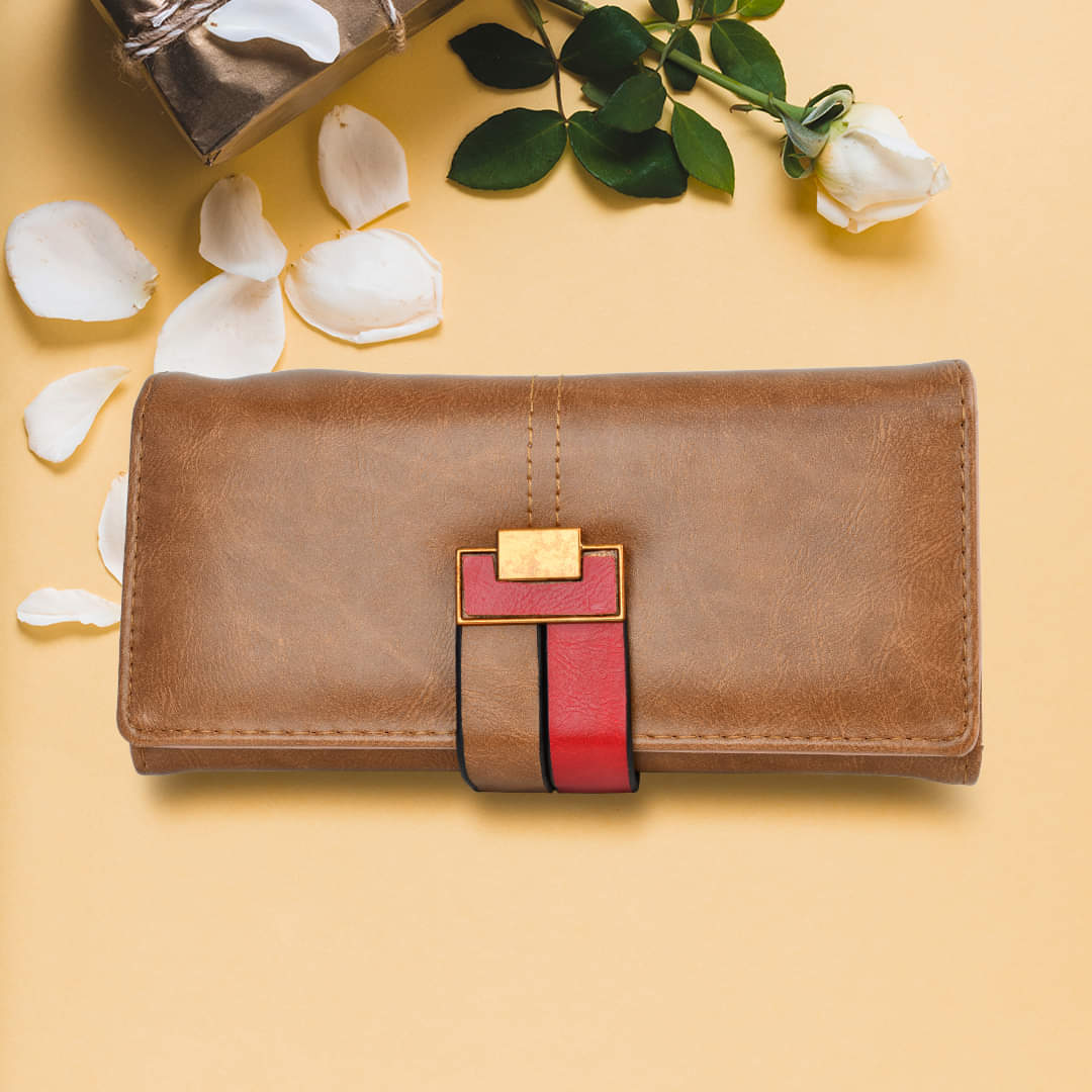 Designers Ladies Clutch Button Lock