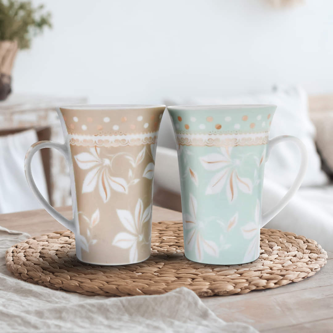 Floral Motif Ceramic Mug