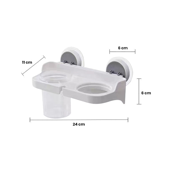 J&S Homes Trace-less Hair Dryer & Tumbler Rack (4535887036525)