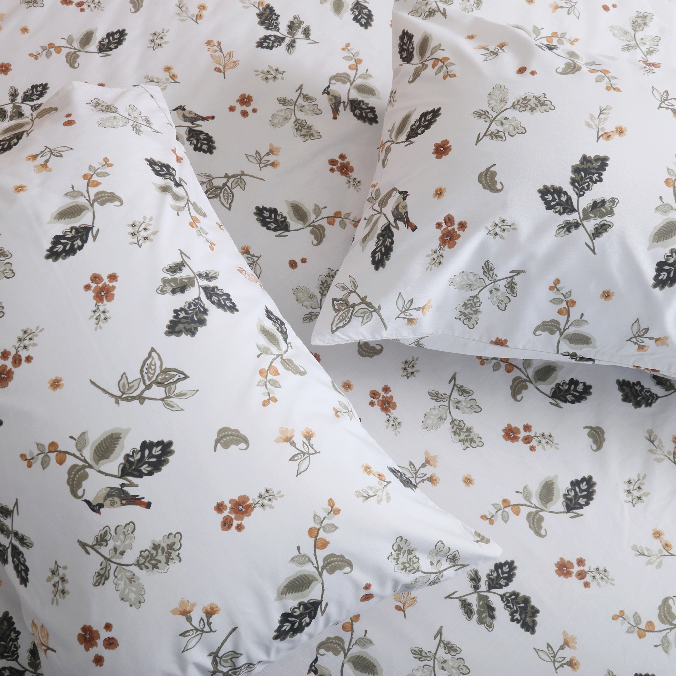 Olive Bloom 3-piece Fitted Sheet Set