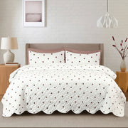 Cocoa Dot Quilted Summer Bedspread 3PCS Set