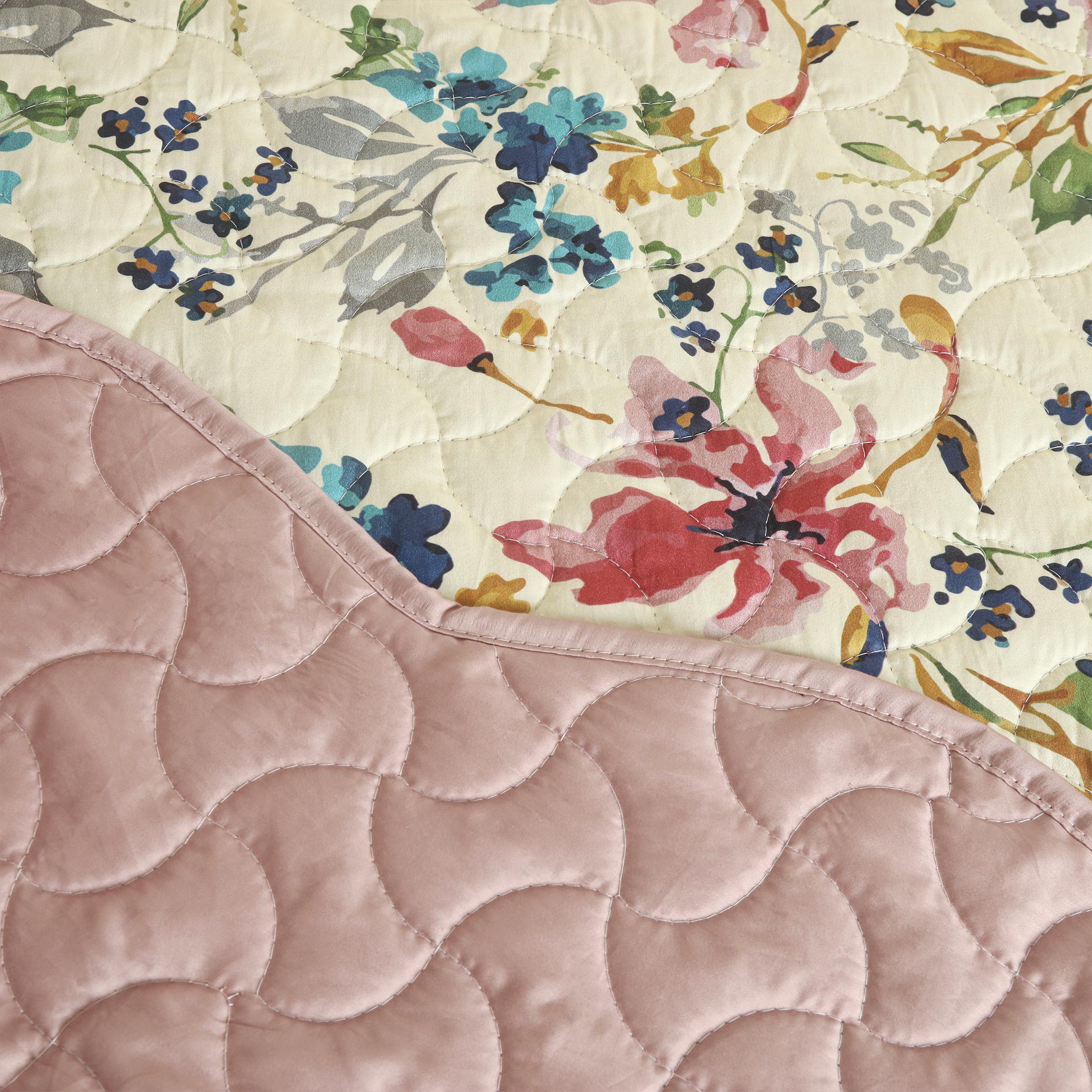 Meadow Grace Summer Quilted Bedspread-3pc Set