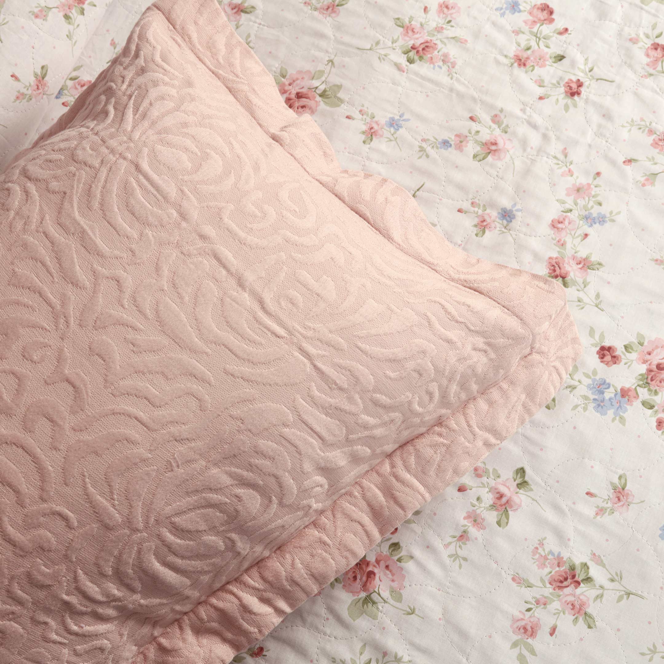 Blush Reverie Jacquard Summer Bedspread 6PCS Set