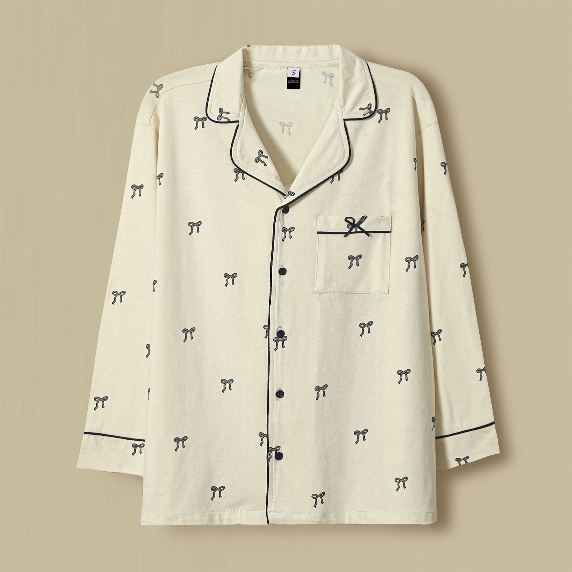 Bow Printed Loungewear-2pc Set