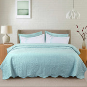 Serena Aqua Jacquard Summer Bedspread 6PCS Set