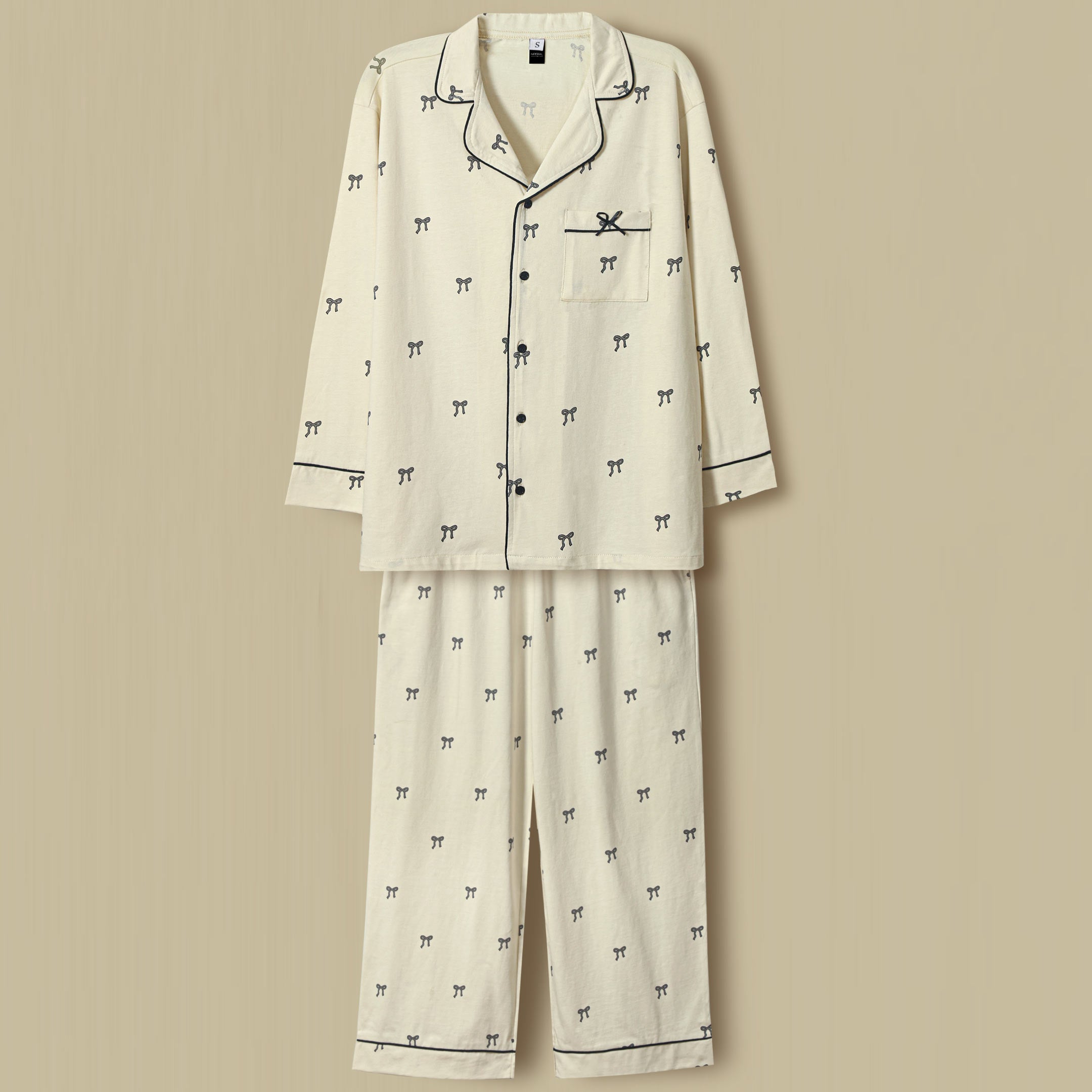 Bow Printed Loungewear-2pc Set