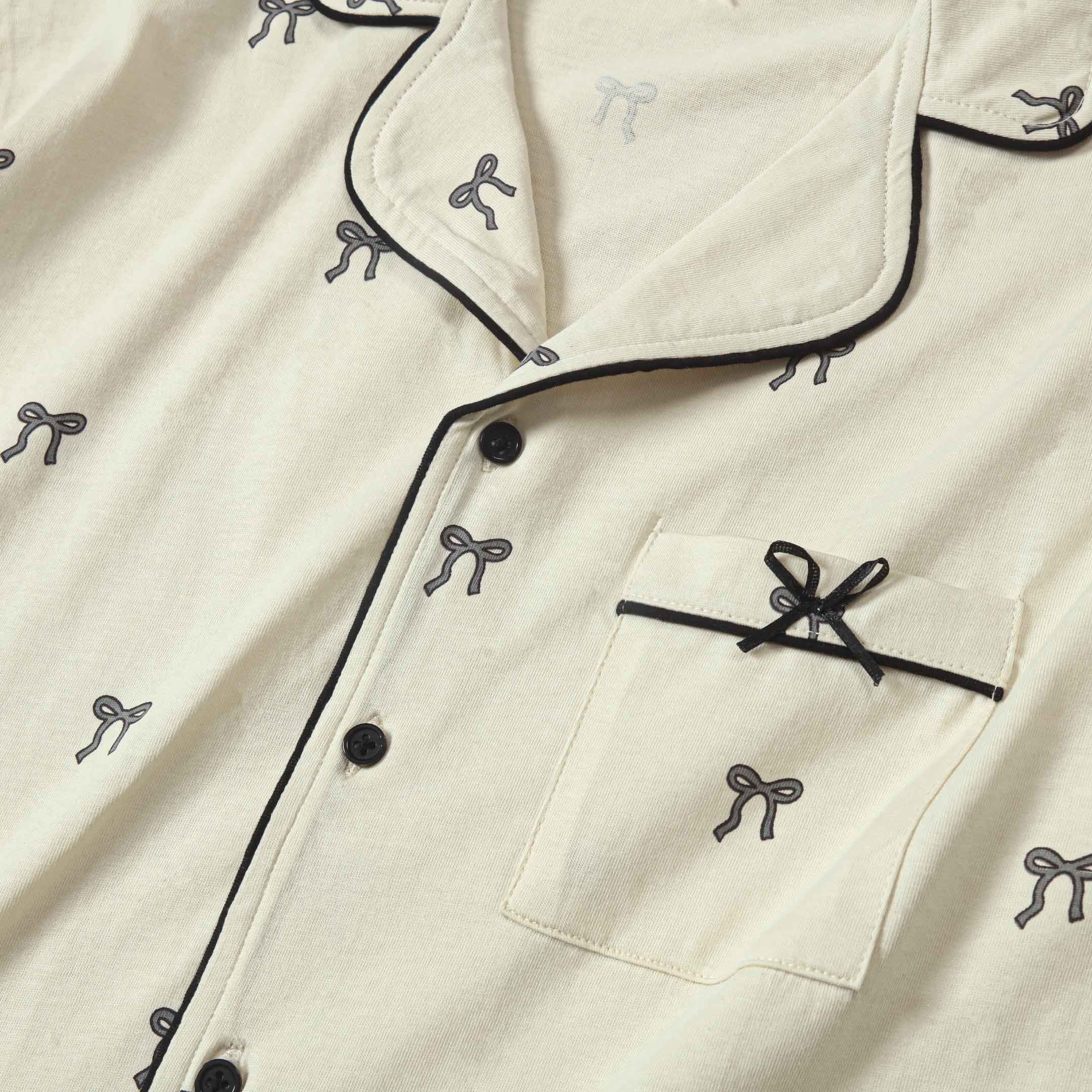 Bow Printed Loungewear-2pc Set