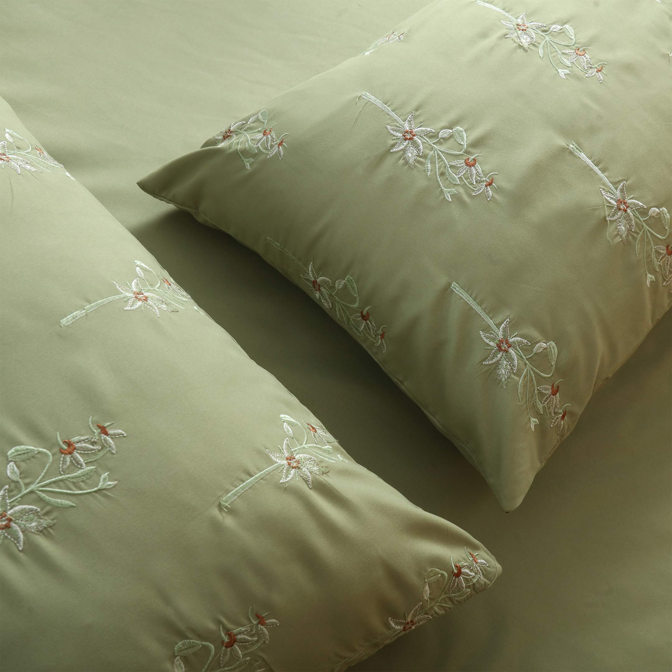 Sagewood Embroidered Duvet Cover Set