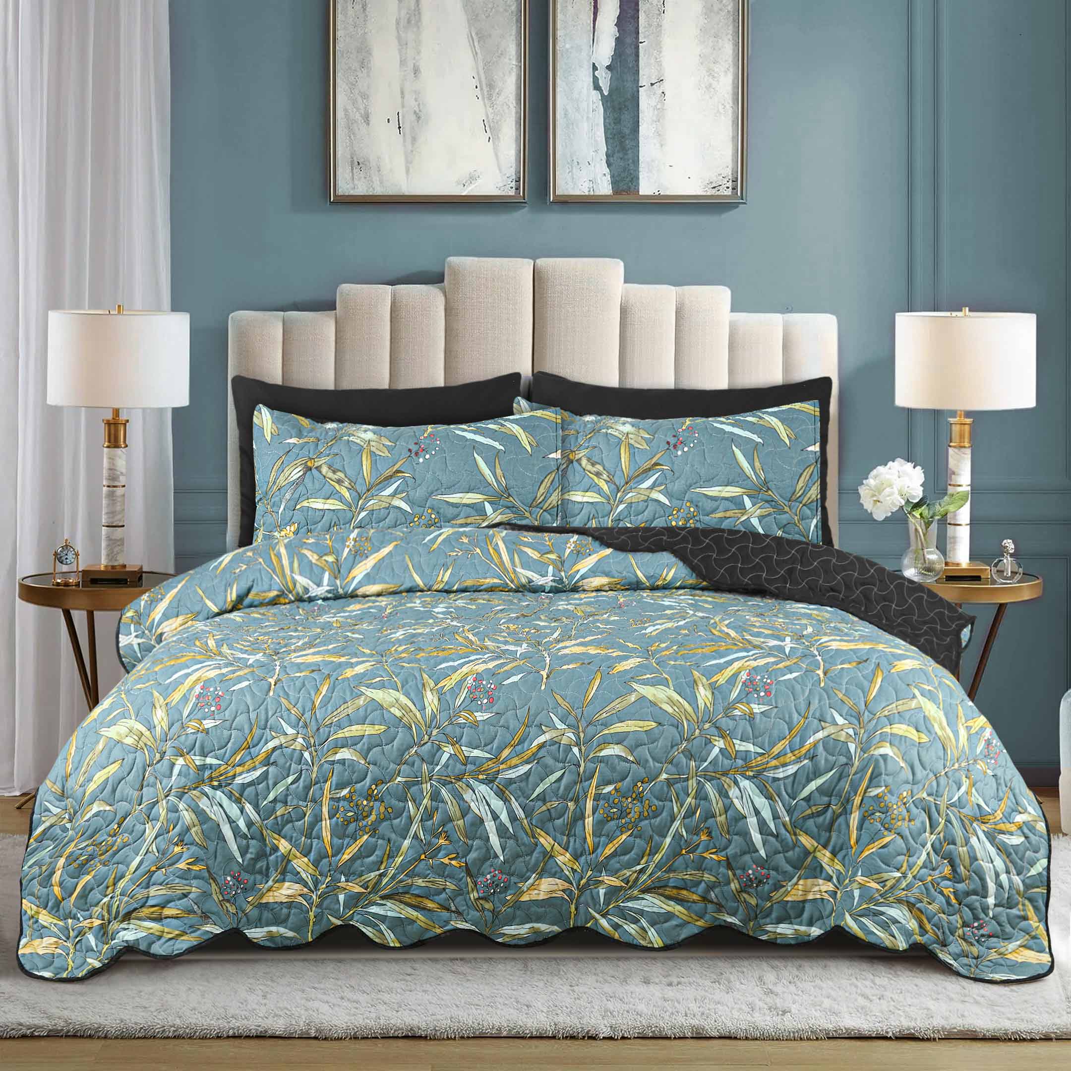 Willow Mist Bedspread 6PCS Set
