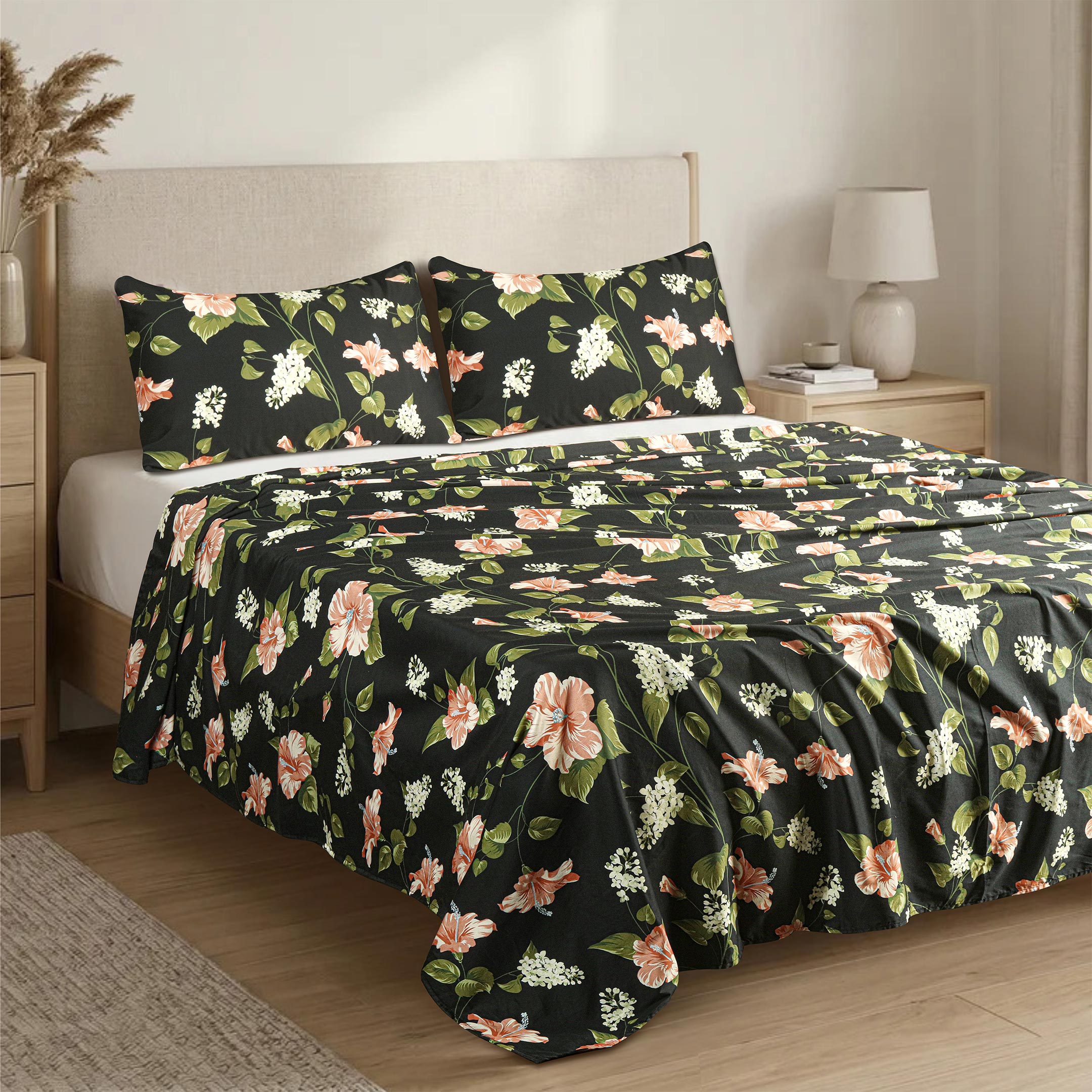 Noire Garden Bedsheet Set