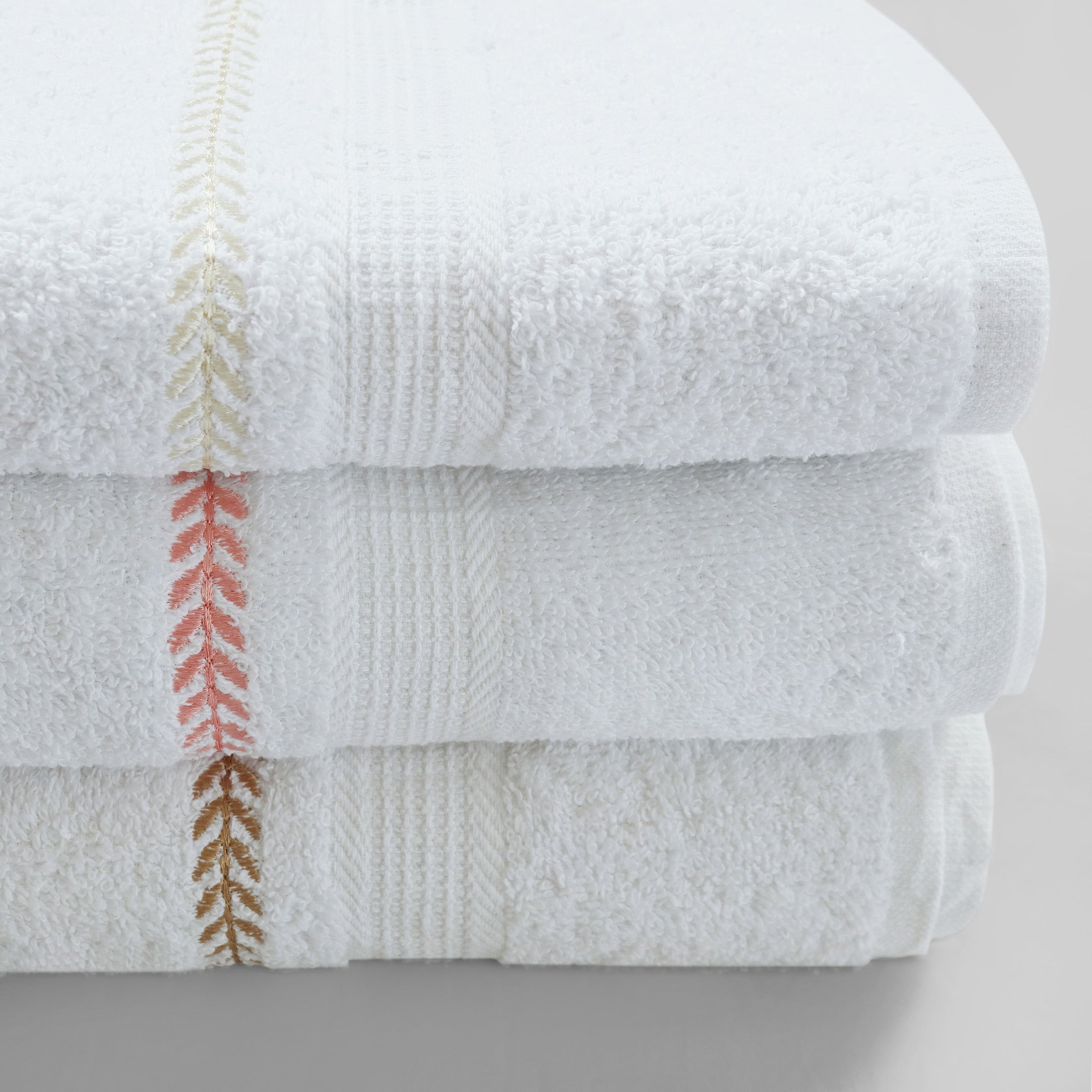 Ornate Whisper Embroidered Towels (Set Of 3)