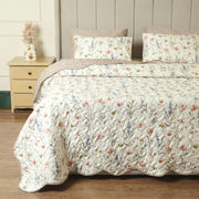 Blossom Serende Summer Quilted Bedspread-3pc Set