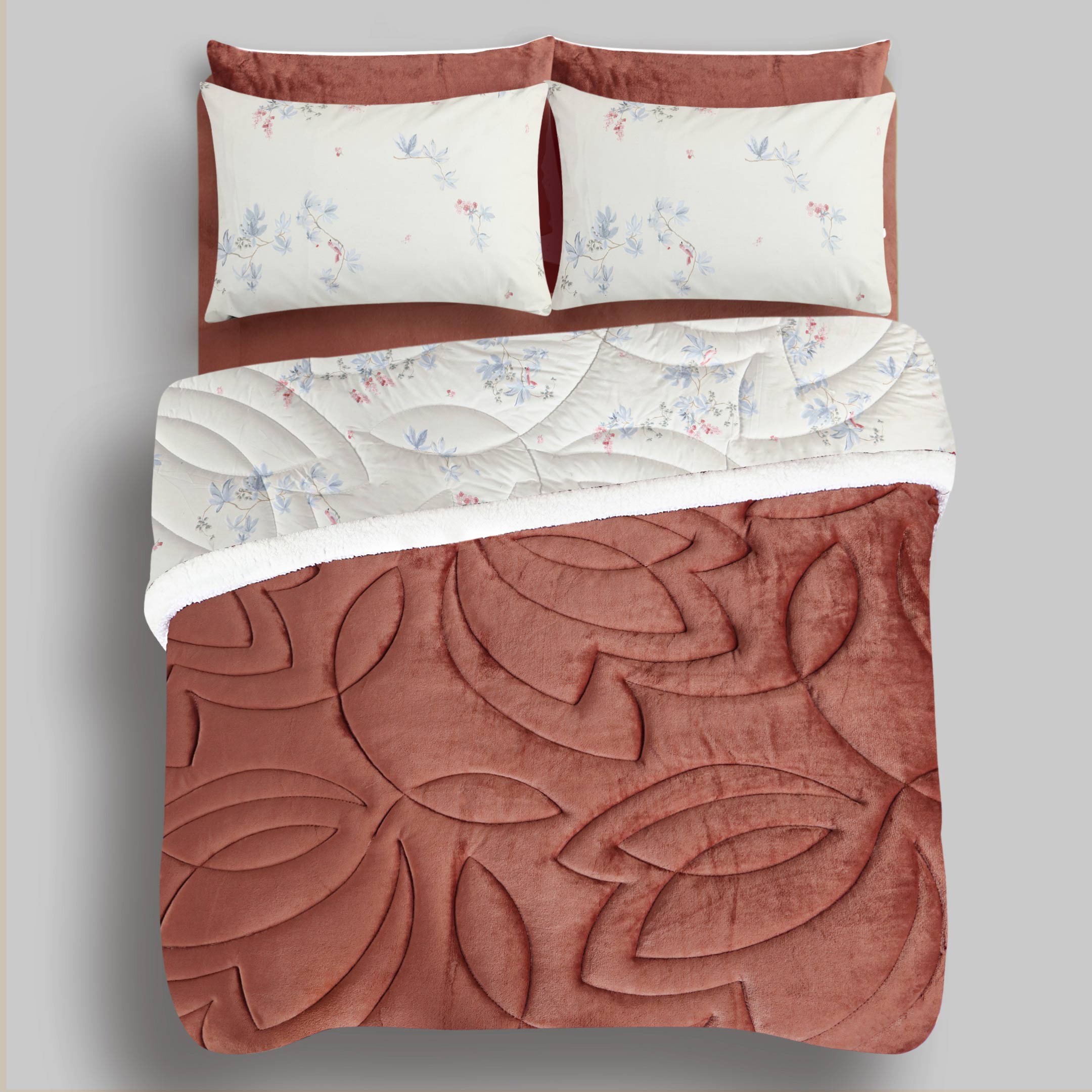 Pastel Bloom-Marshmallow Bedding 7 pcs