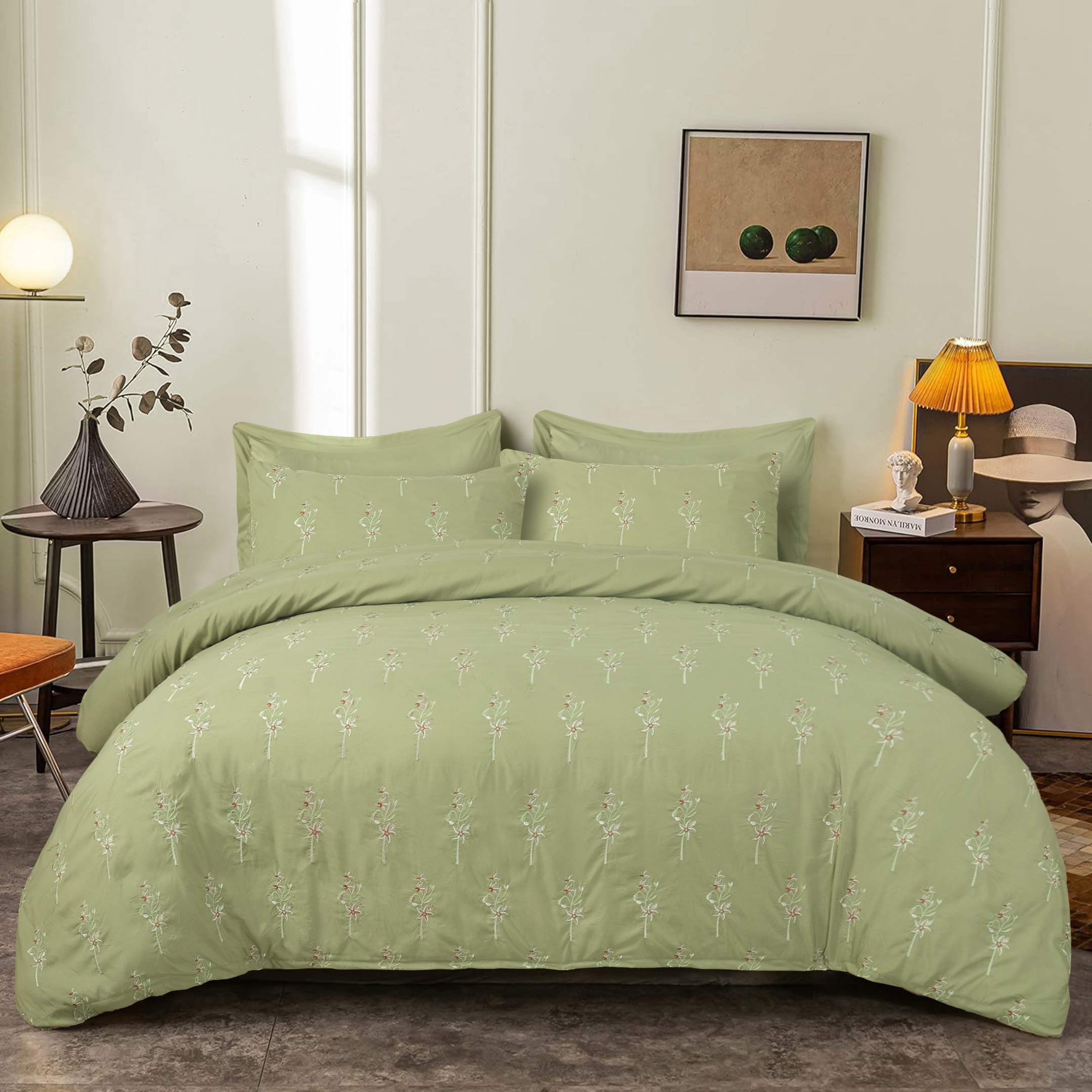 Sagewood Embroidered Duvet Cover Set