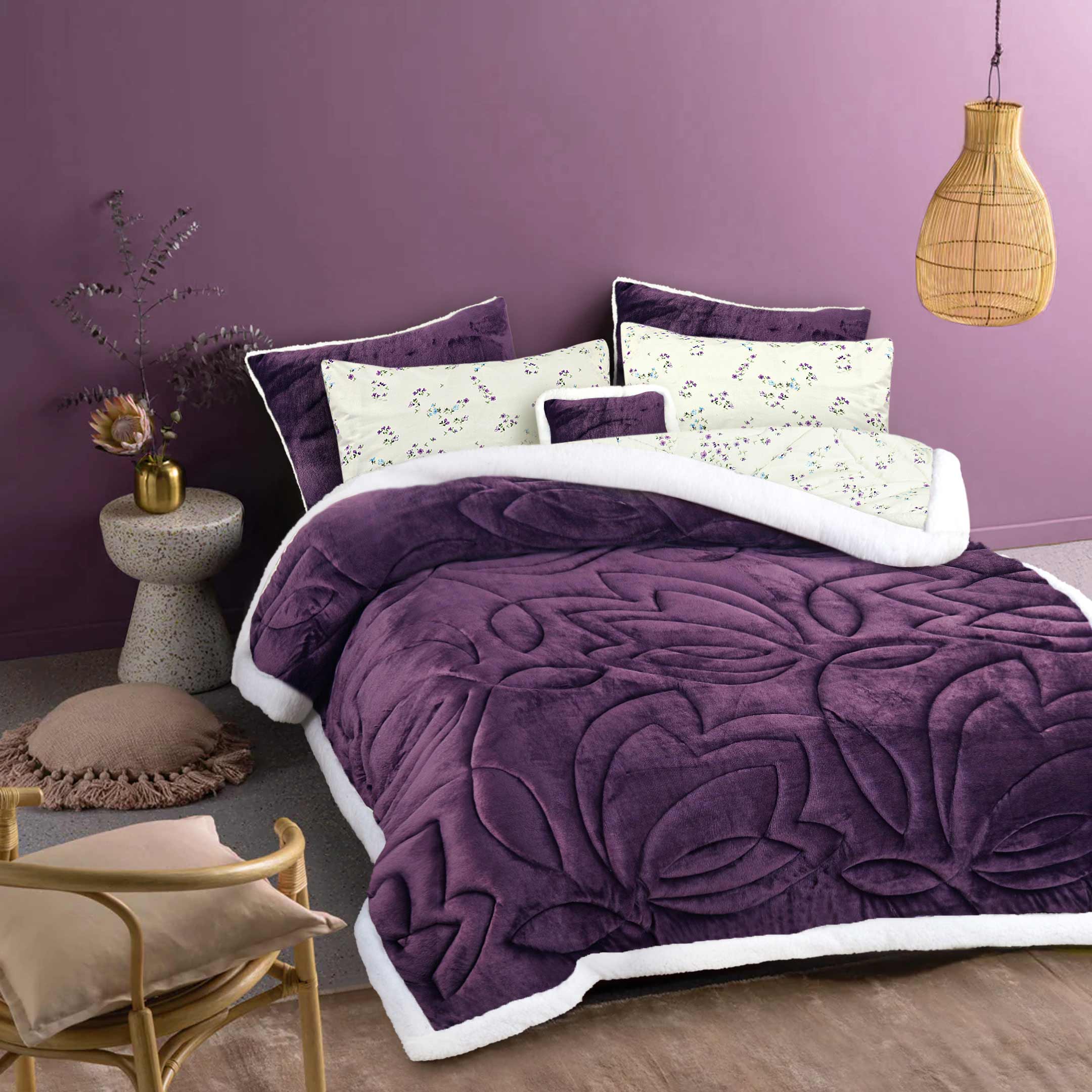 Lavender Petals-Marshmallow Bedding 7 pcs