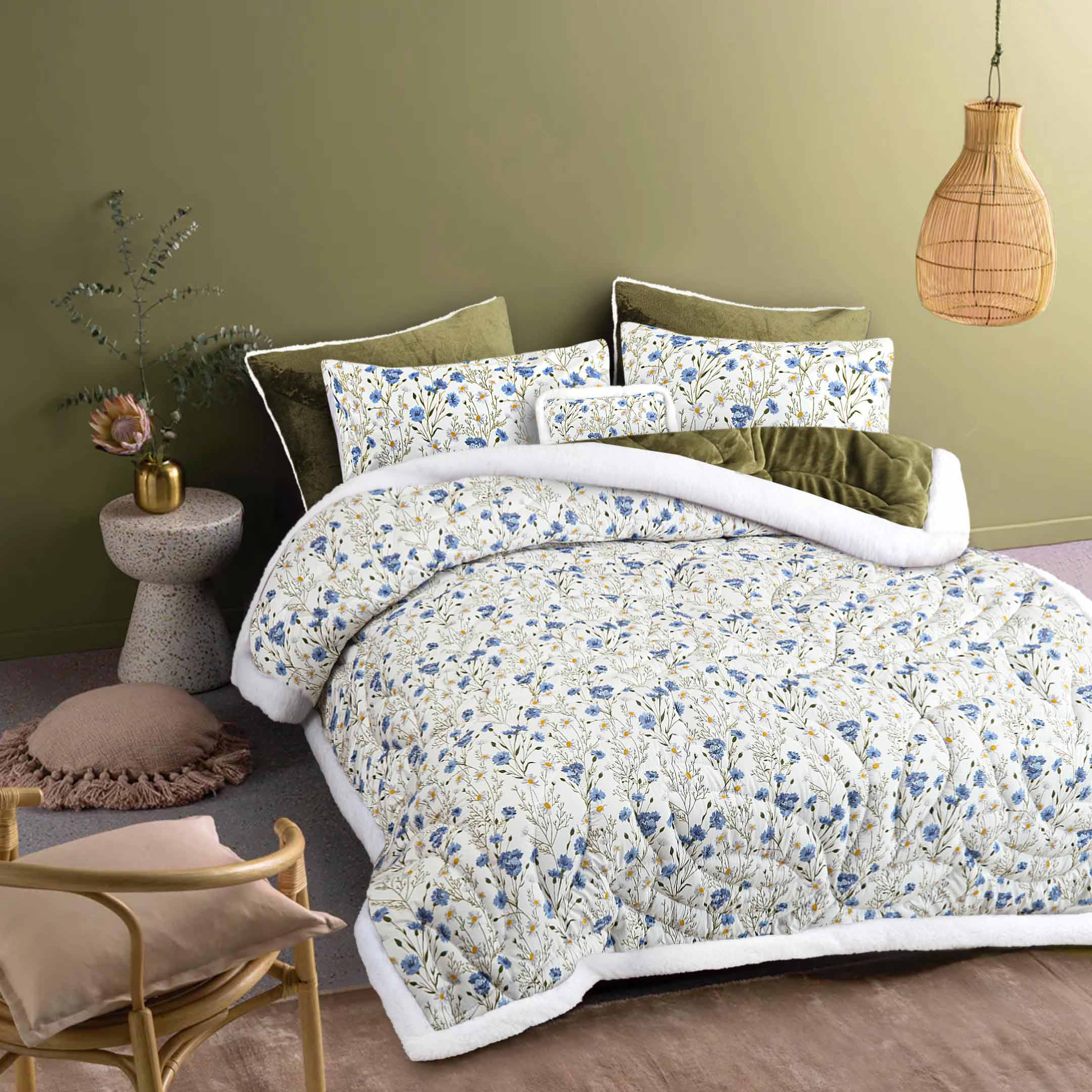 Snow Bloom-Marshmallow Bedding 7 pcs