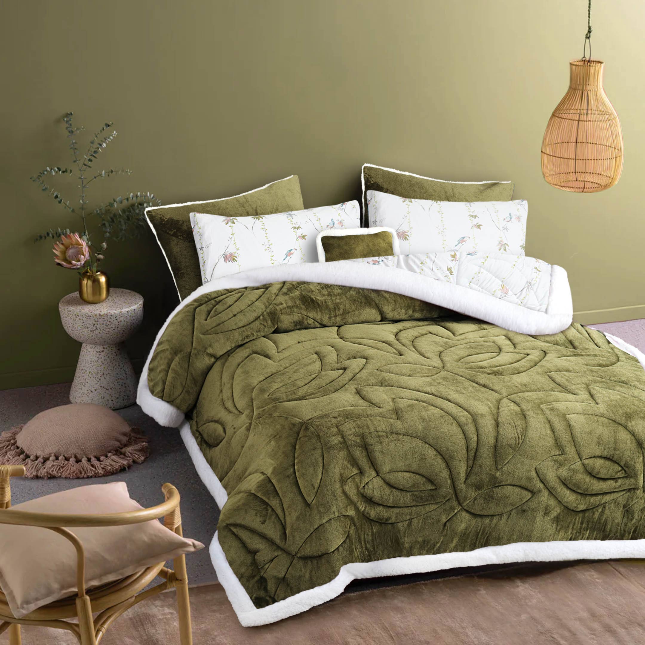 Sage Dune-Marshmallow Bedding 7 pcs