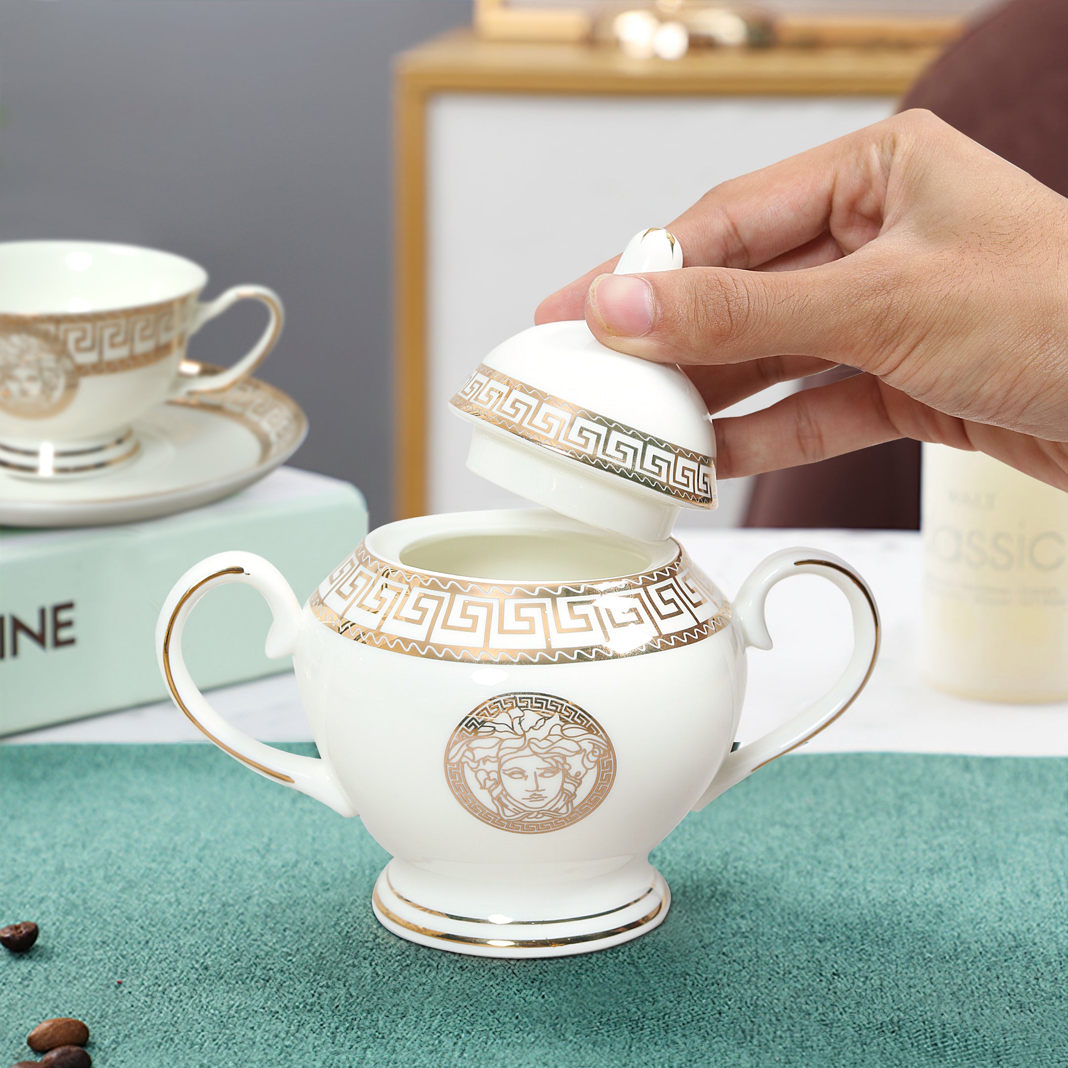 15-Pcs Elegant Pattern Tea Set