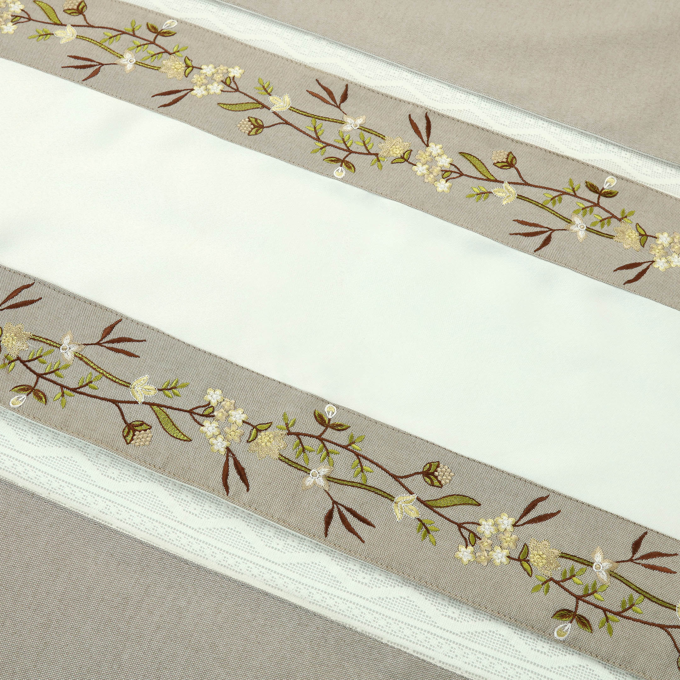 Serene Floral Embroidered - Dining Table Set
