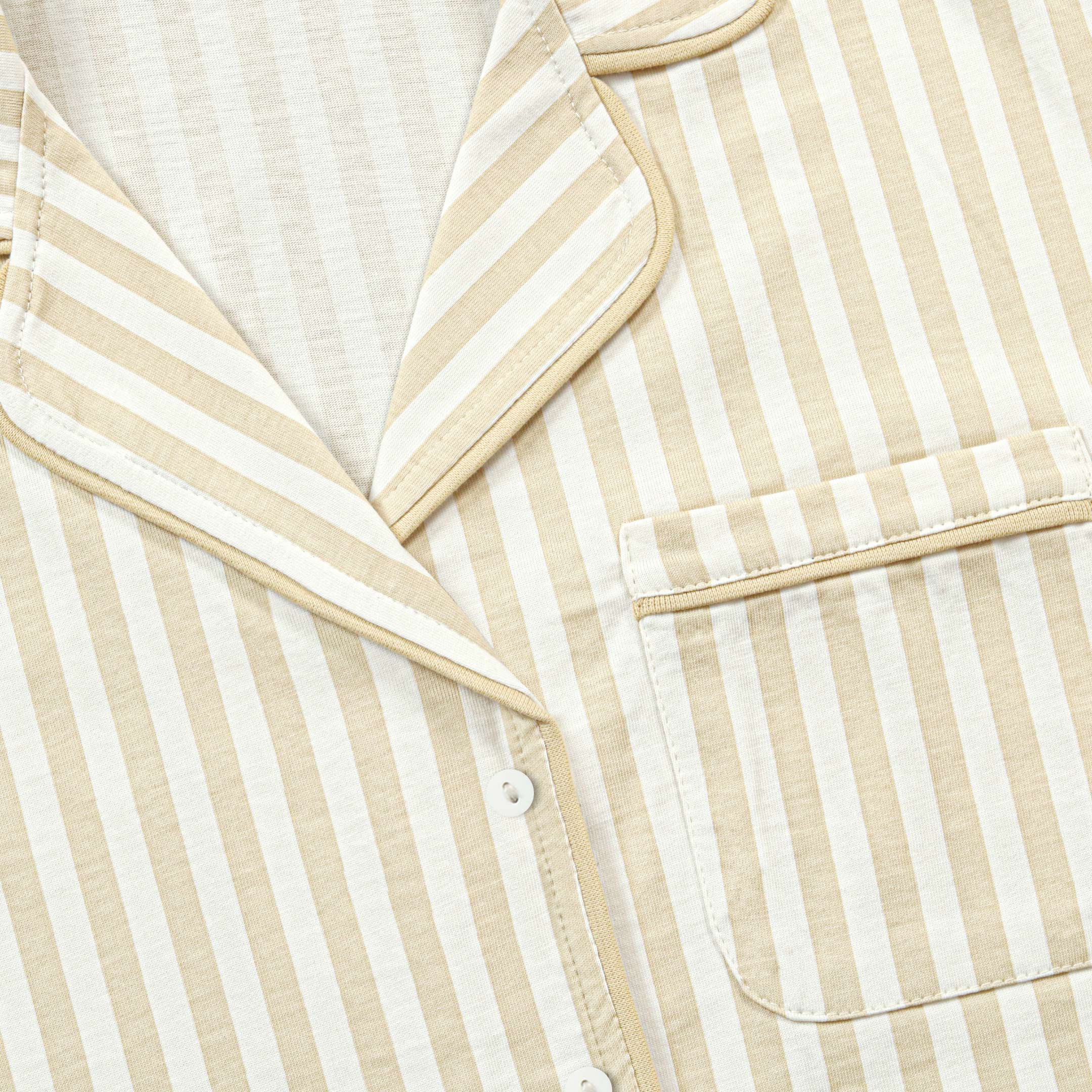 Beige Stripe Lounge wear- 2pc set