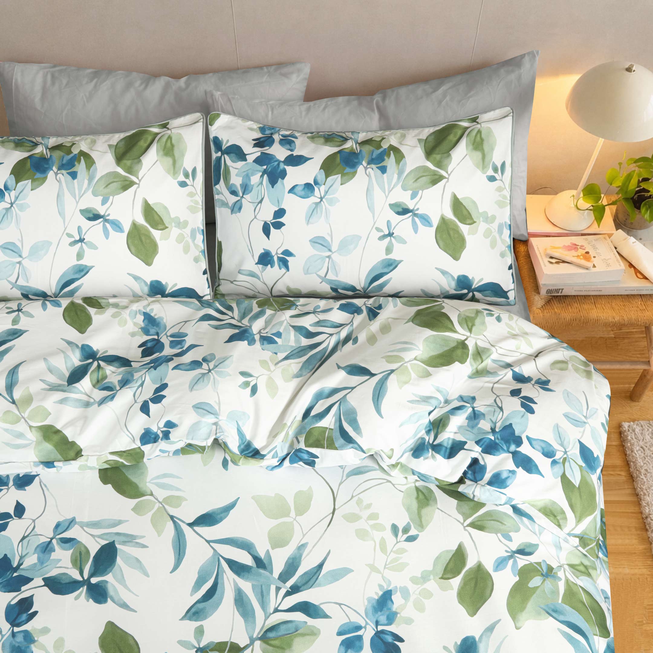 Blue Orchard Duvet Cover-3pc Set