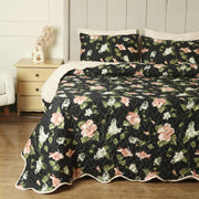 Noire Garden Summer Quilted Bedspread-3pc Set