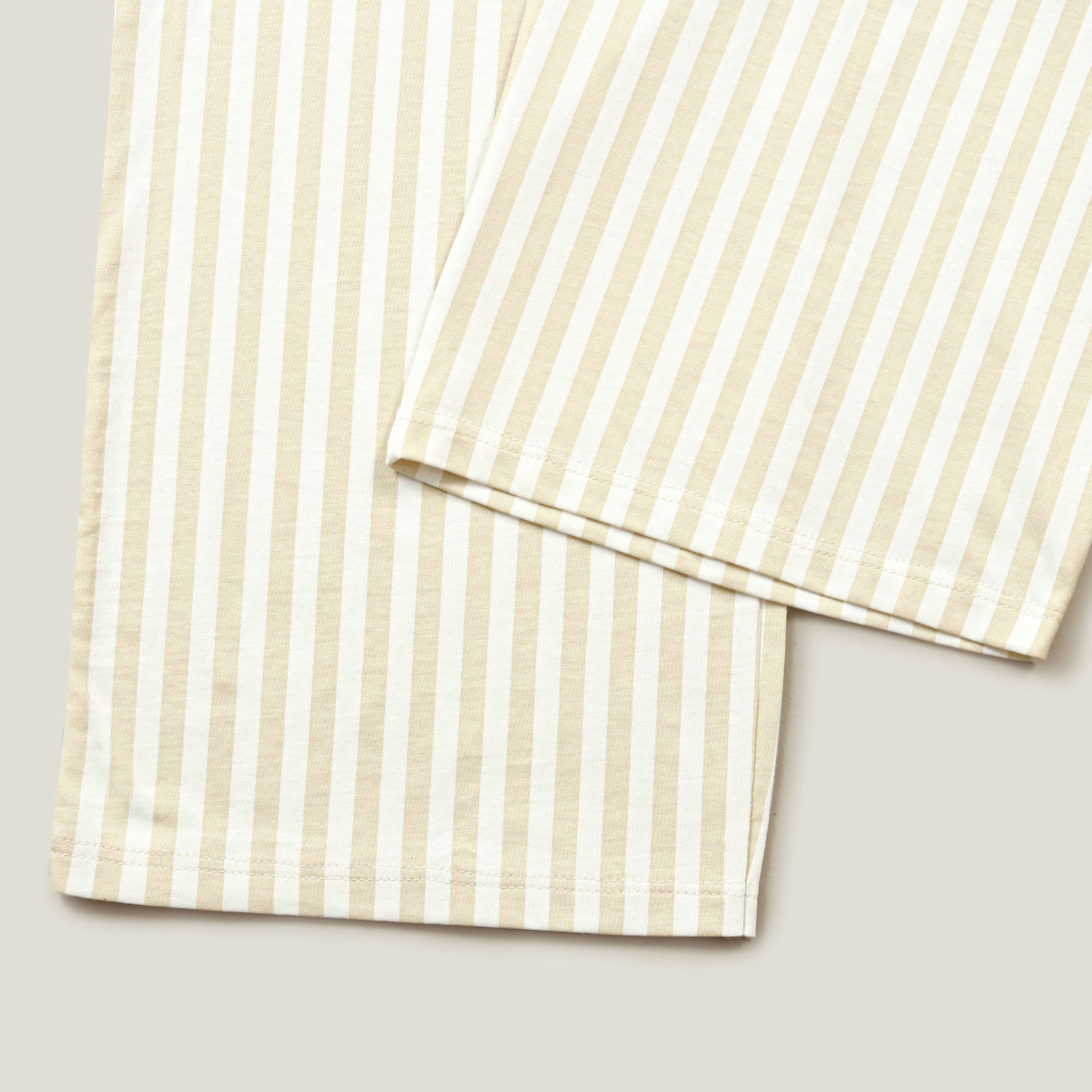 Beige Stripe Lounge wear- 2pc set