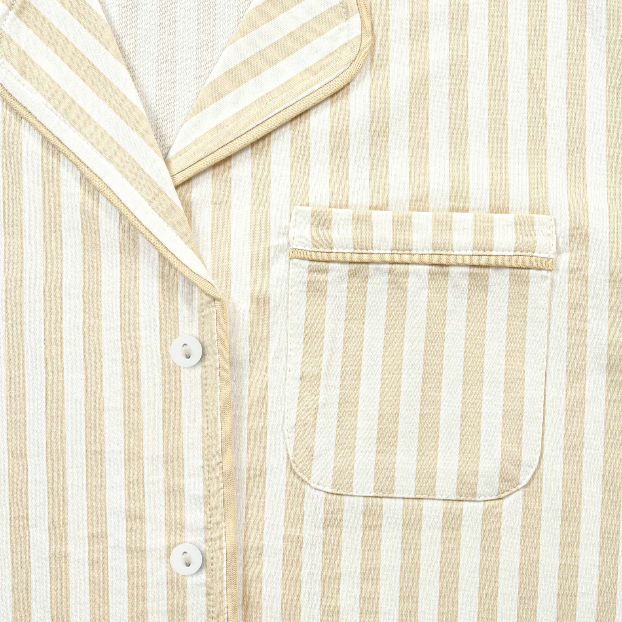 Beige Stripe Lounge wear- 2pc set