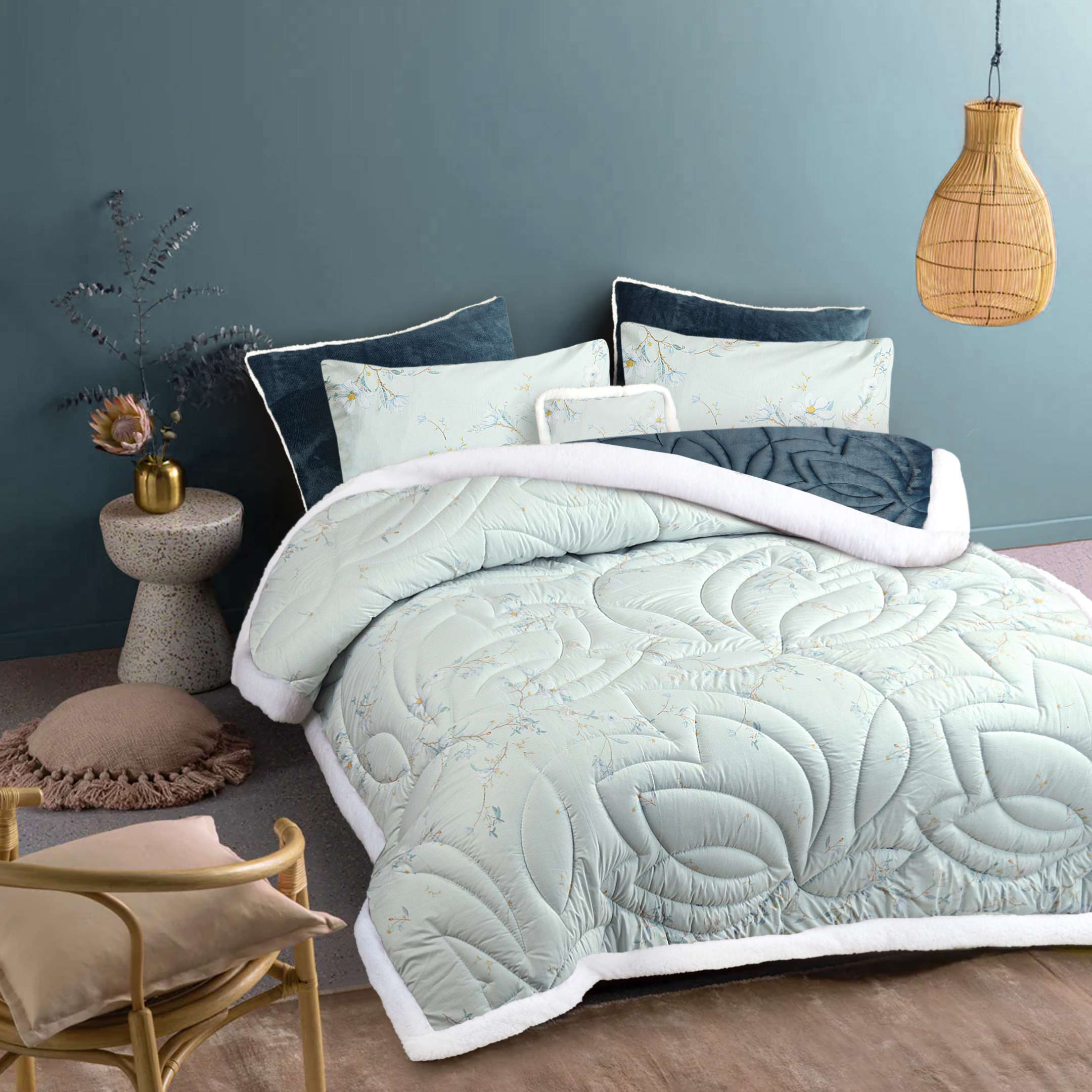 Blue Mist-Marshmallow Bedding 7 pcs