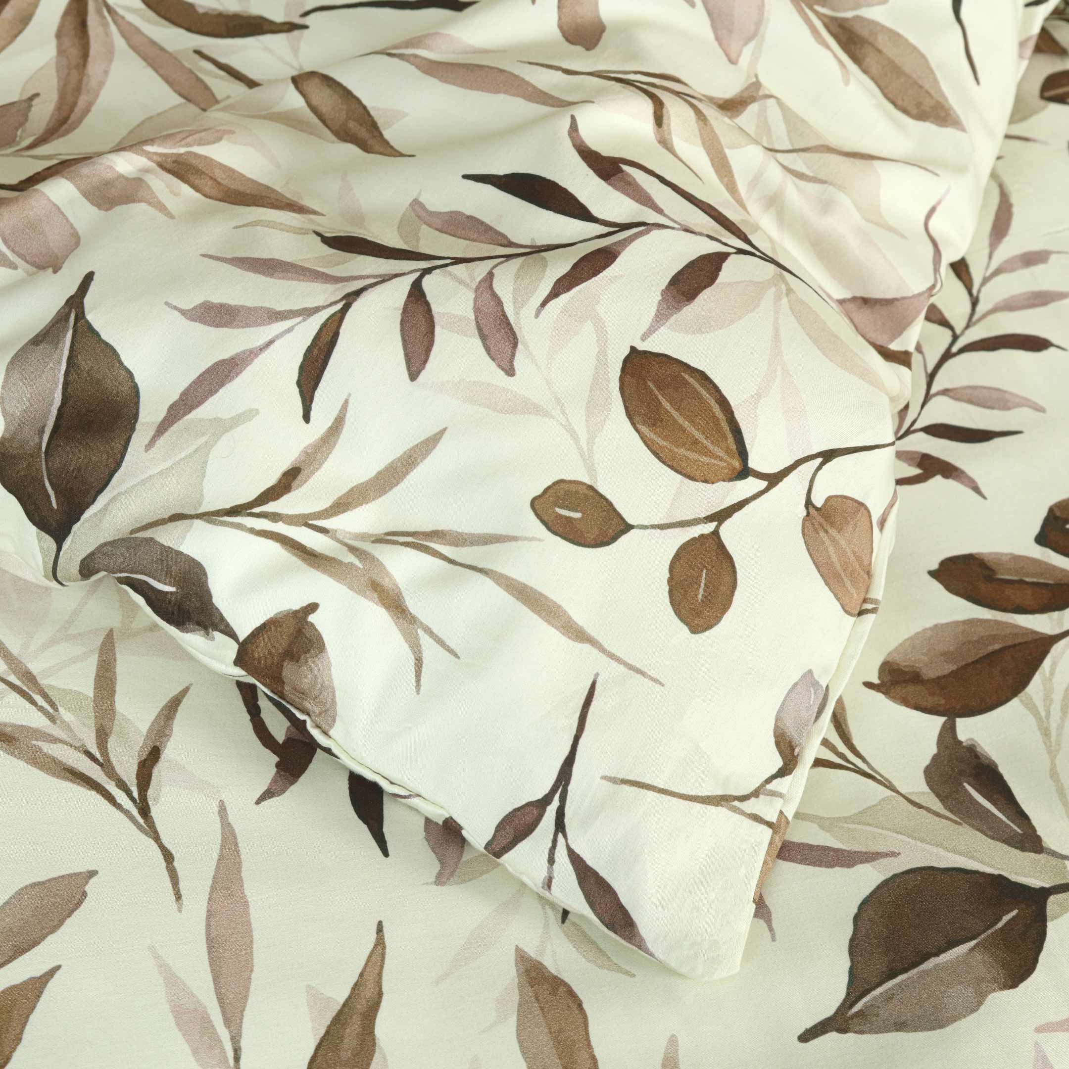 Rosewood Leaves  Duvet Cover-3pc Set
