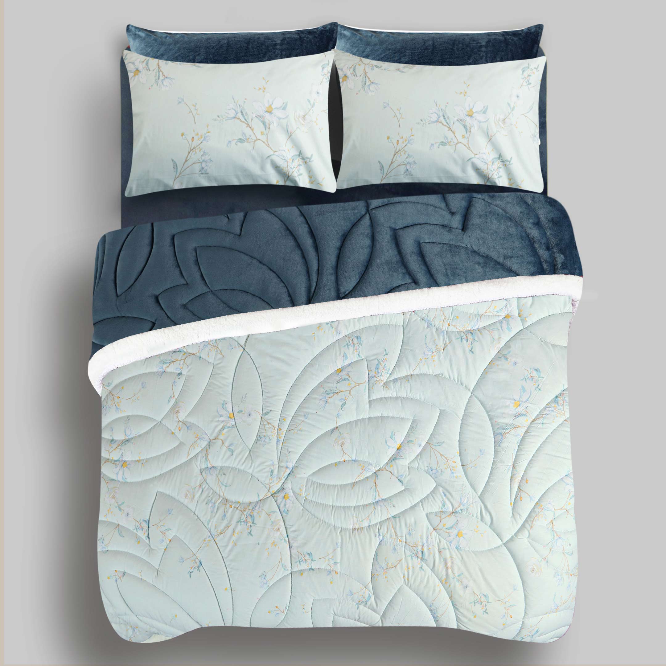 Blue Mist-Marshmallow Bedding 7 pcs