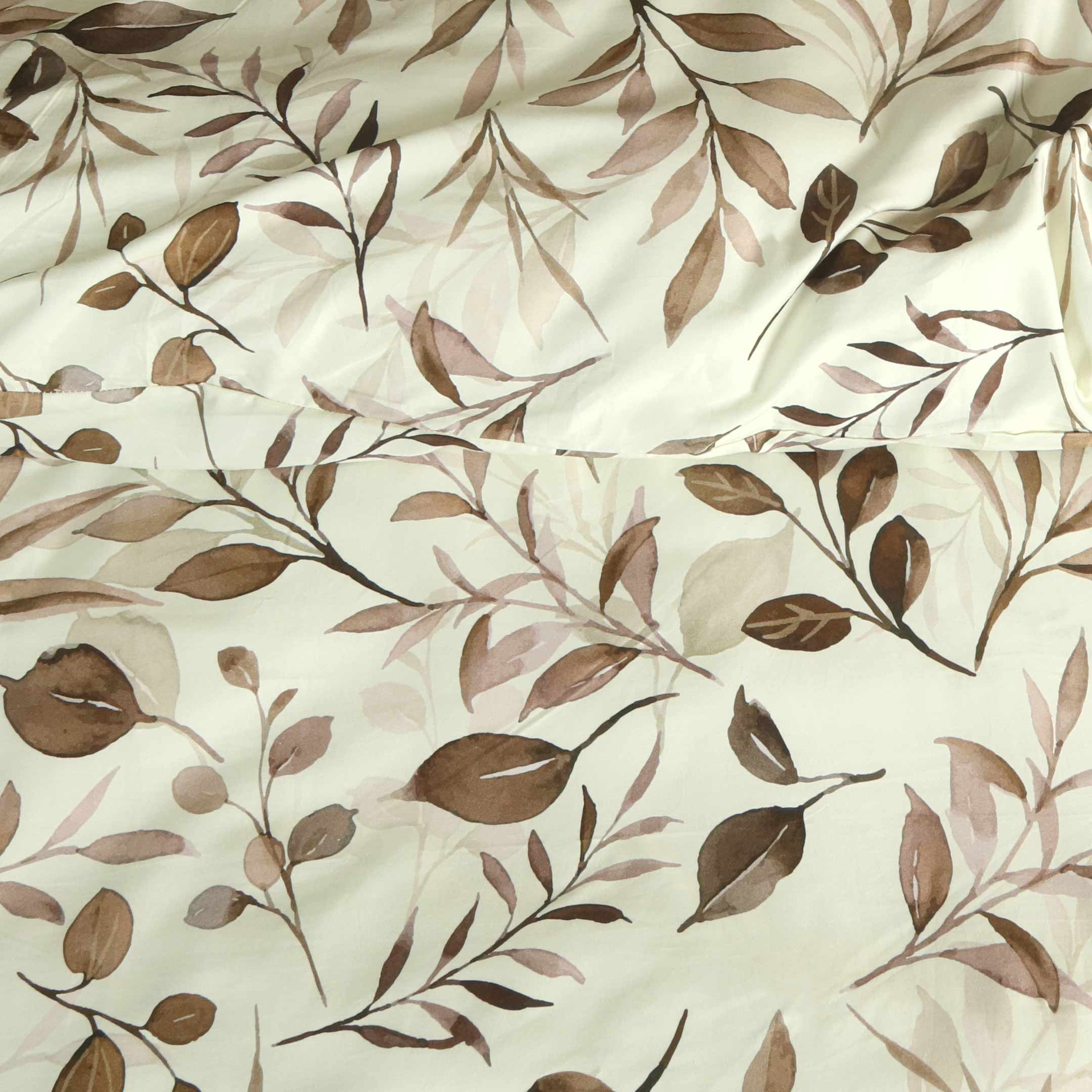 Rosewood Leaves  Duvet Cover-3pc Set