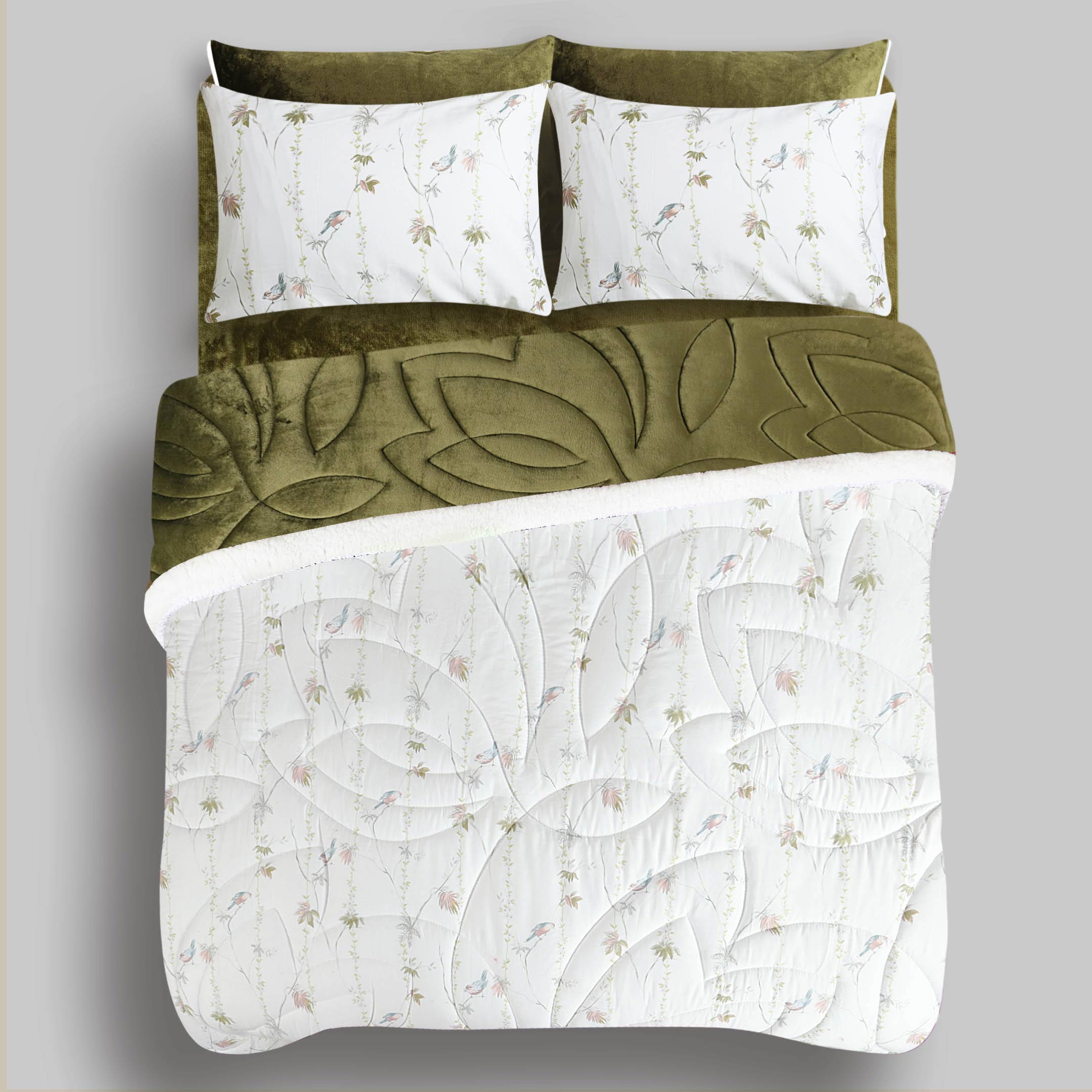 Sage Dune-Marshmallow Bedding 7 pcs