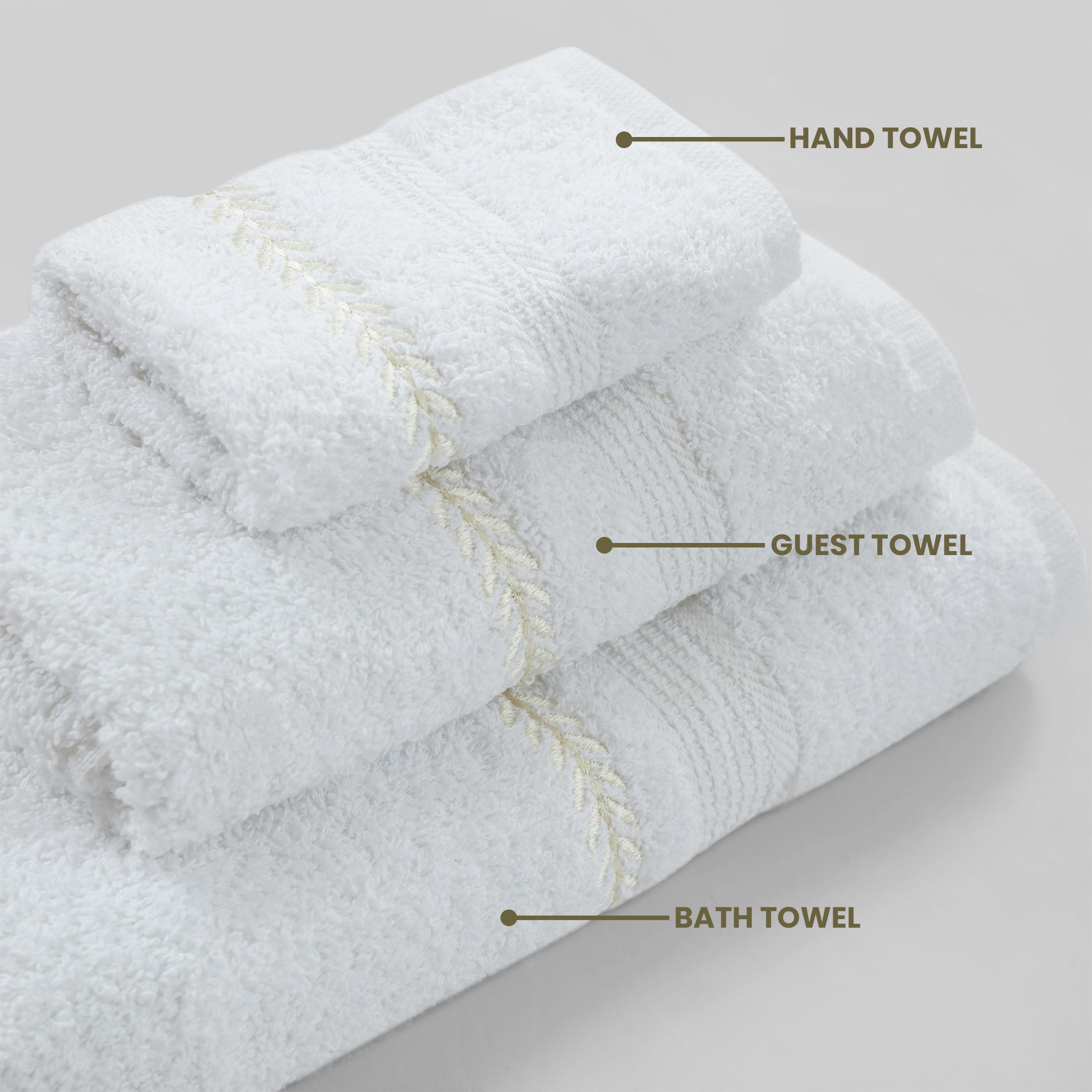 Ornate Whisper Embroidered Towels (Set Of 3)