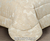 Zara Beige Luxury Jacquard Comforter Set