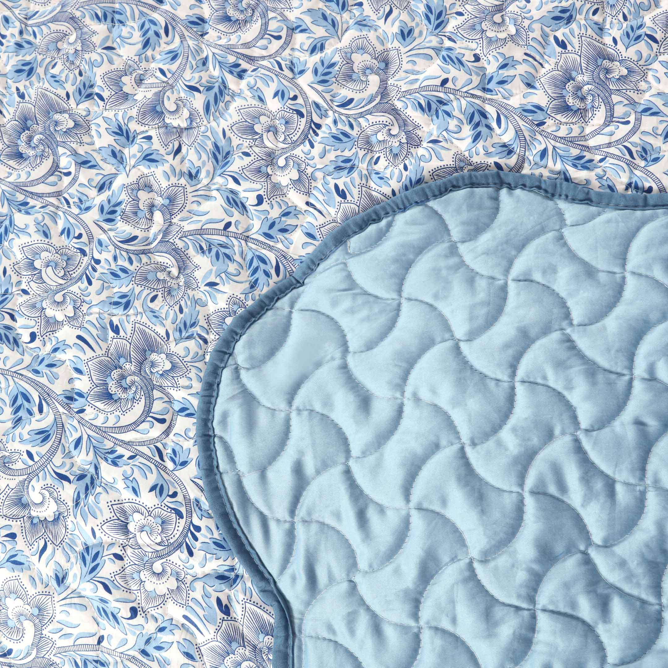 Serene Paisley Printed Summer Bedspread 6PCS Set