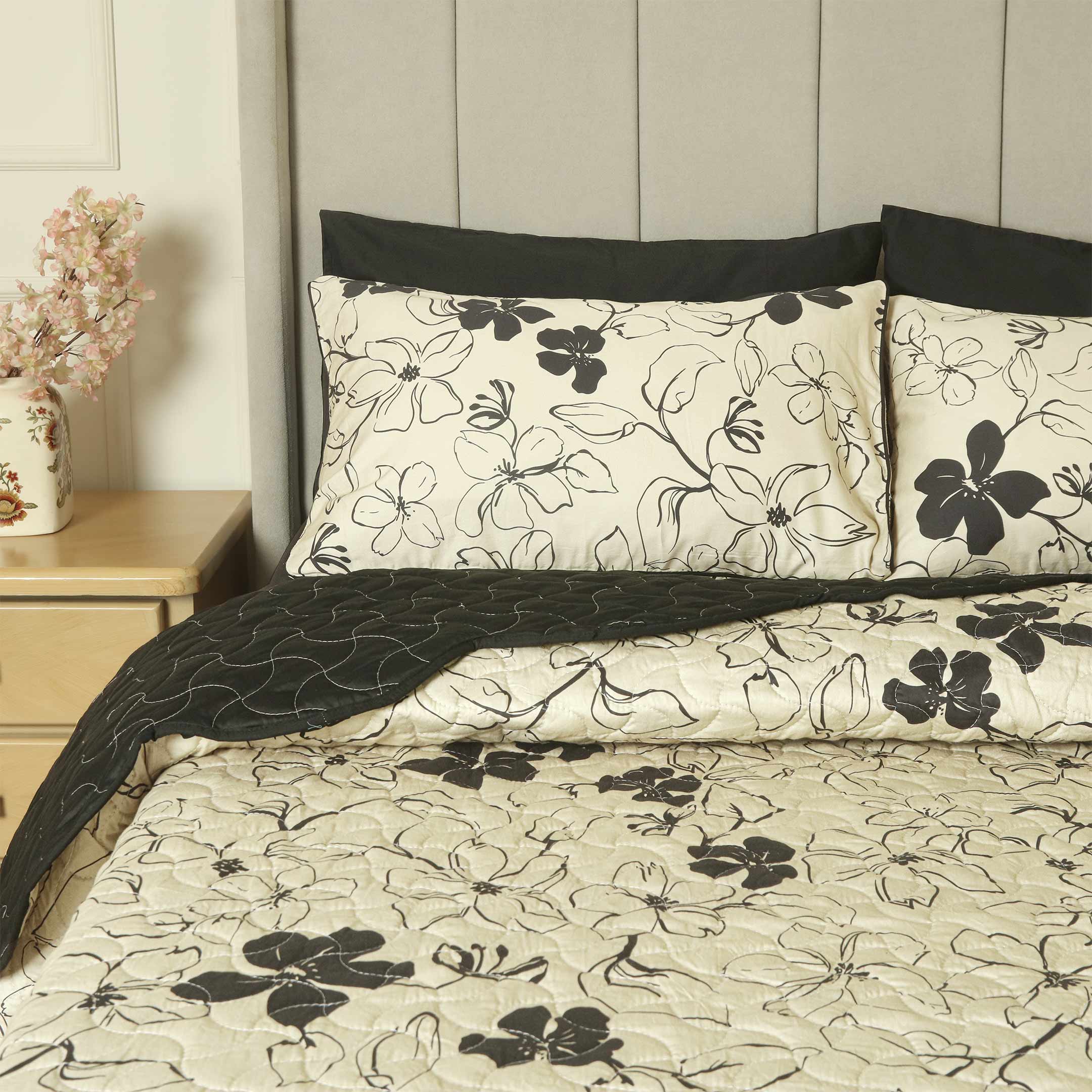 Ivory Elegance Summer Quilted Bedspread-3pc Set