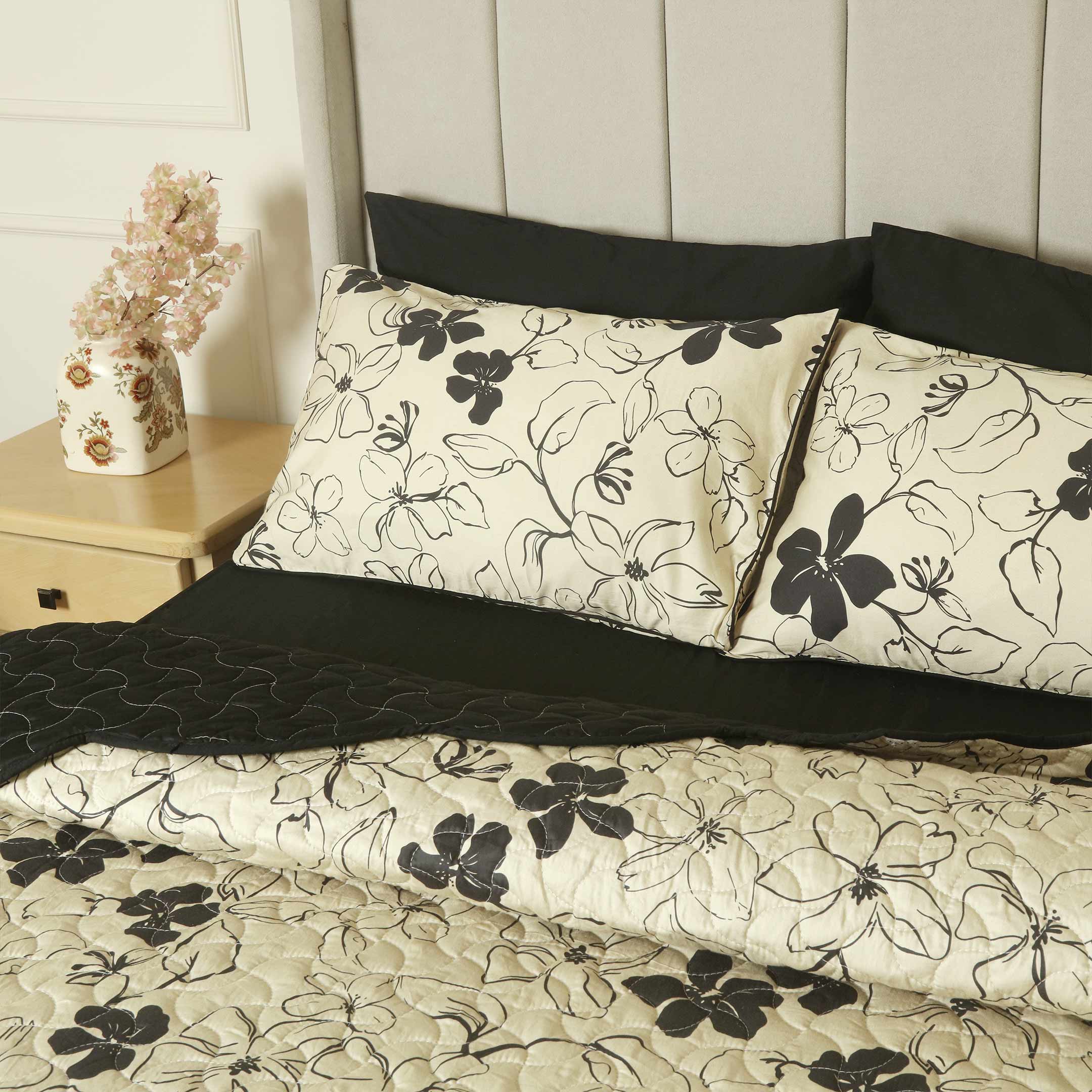 Ivory Elegance Summer Quilted Bedspread-3pc Set
