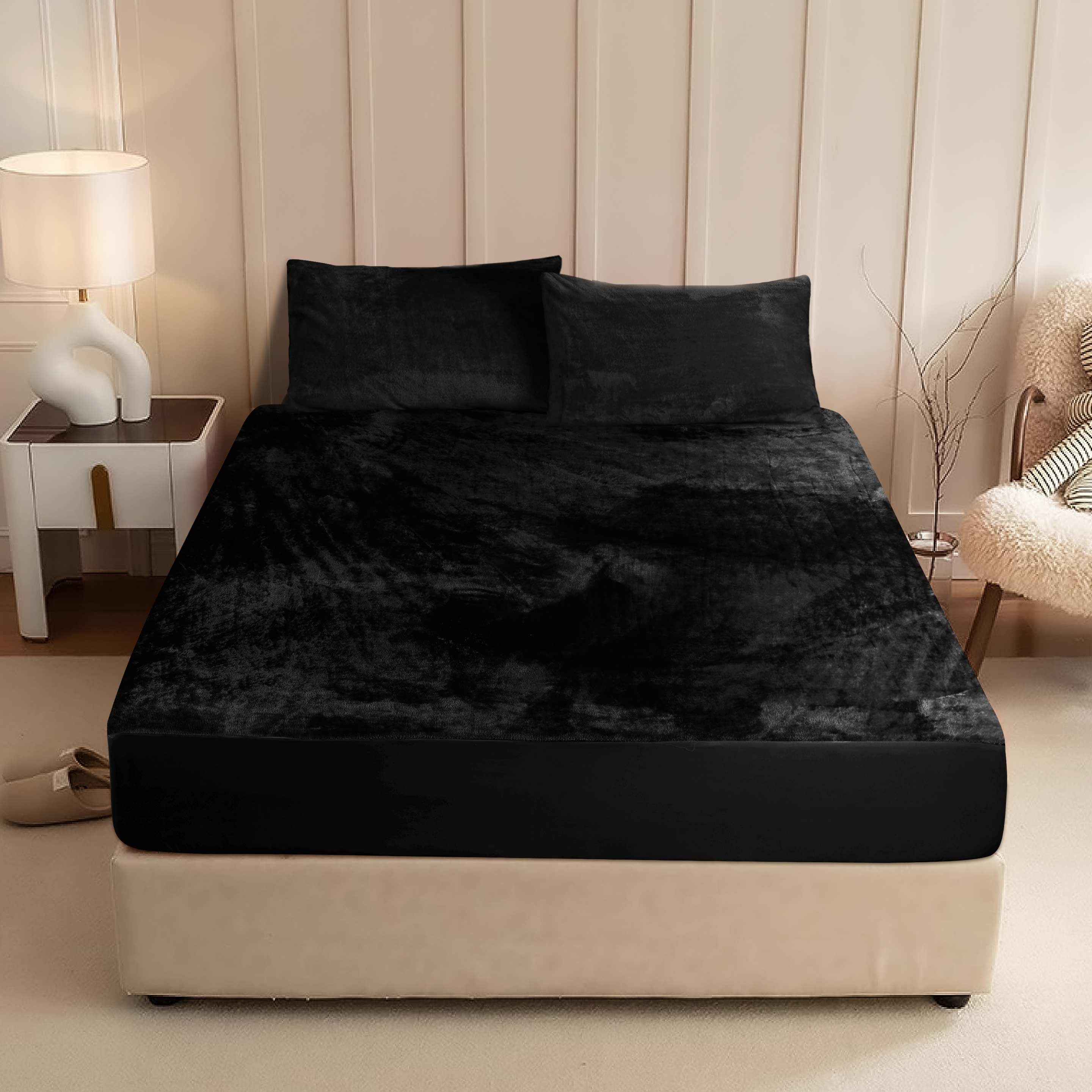 Warm Fleece Fitted Sheet Set