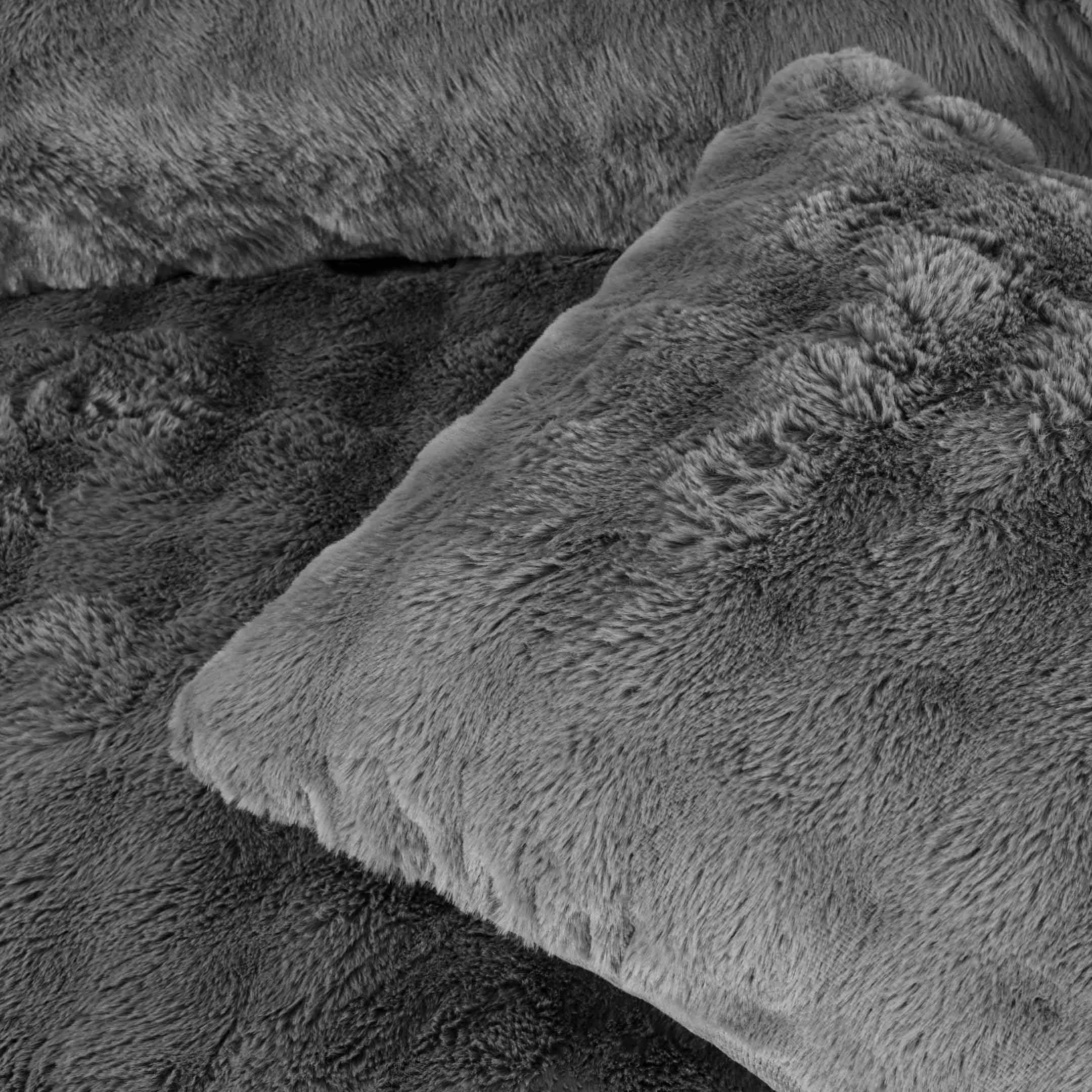 Bubble Fur Fleece Razaye Set-6 pcs Grey